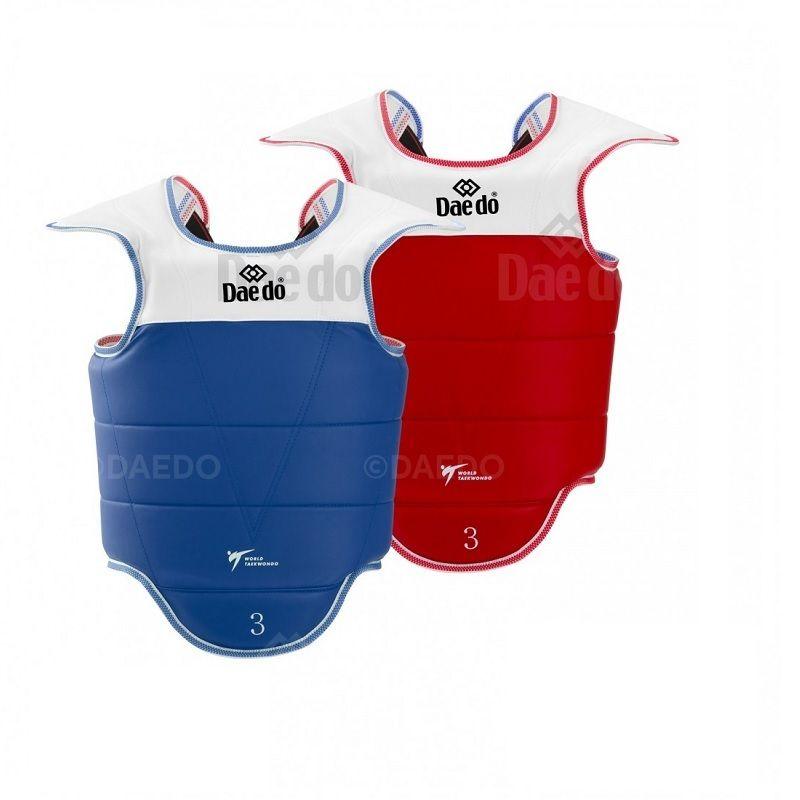 PECHERA TAEKWONDO DAEDO WT OFICIAL REVERSIBLE ROJO/AZUL-0