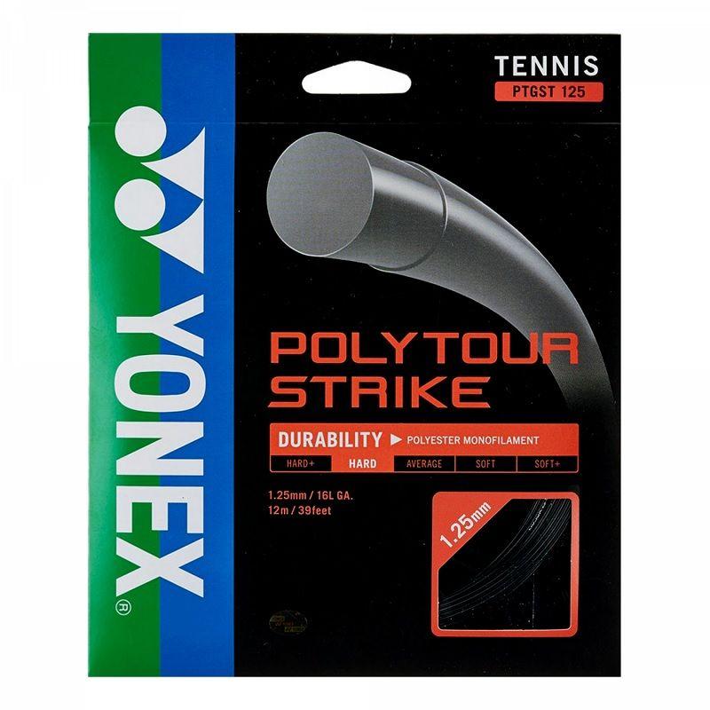 CUERDA DE TENIS YONEX POLY TOUR STRIKE 16L/1.25MM NEGRA 12 M-0