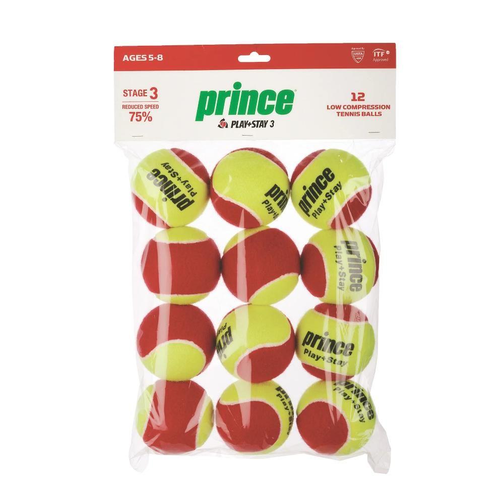 PELOTA DE TENIS PRINCE PLAY & STAY STAGE 3 X12-0