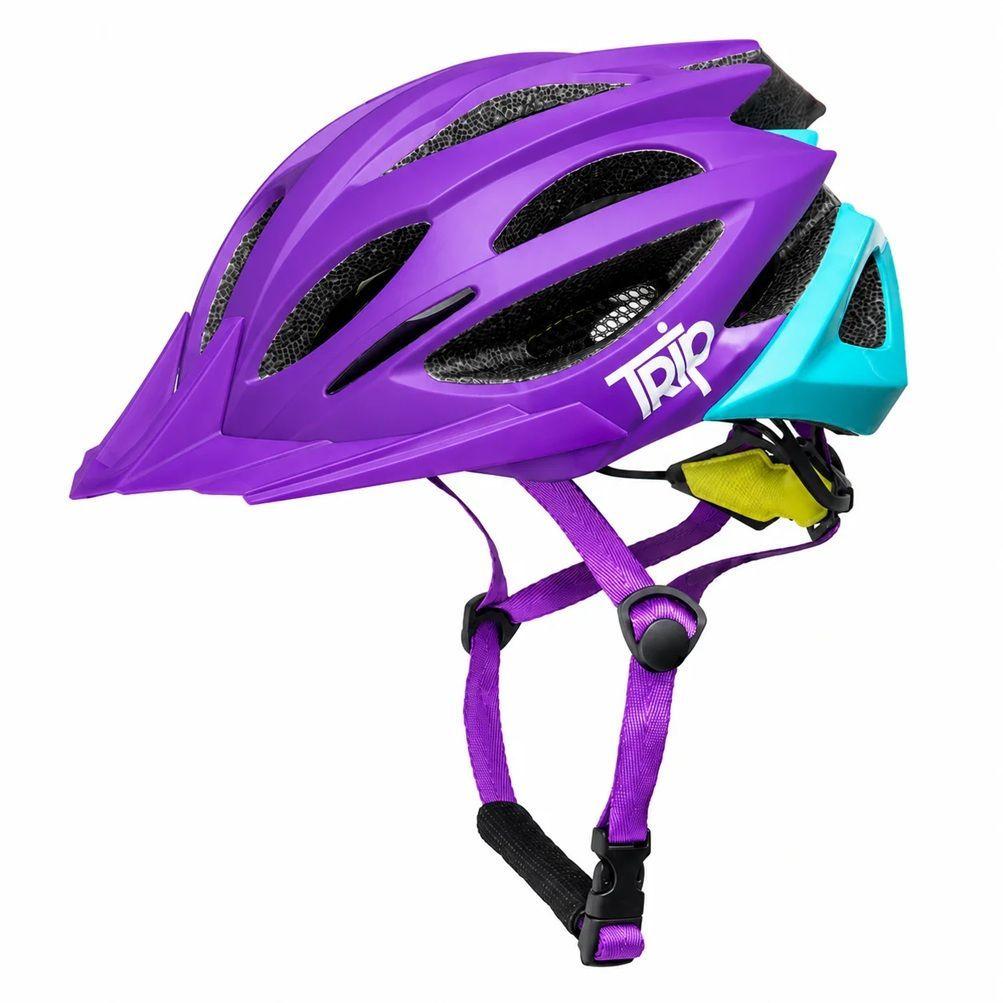 CASCO BICI TRIP MTB DELIRIUM ROAD PURPLE/BLUE-0