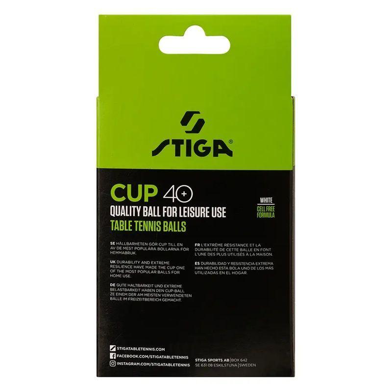 PELOTA DE TENIS DE MESA STIGA CUP 40+ BLANCA X12-2