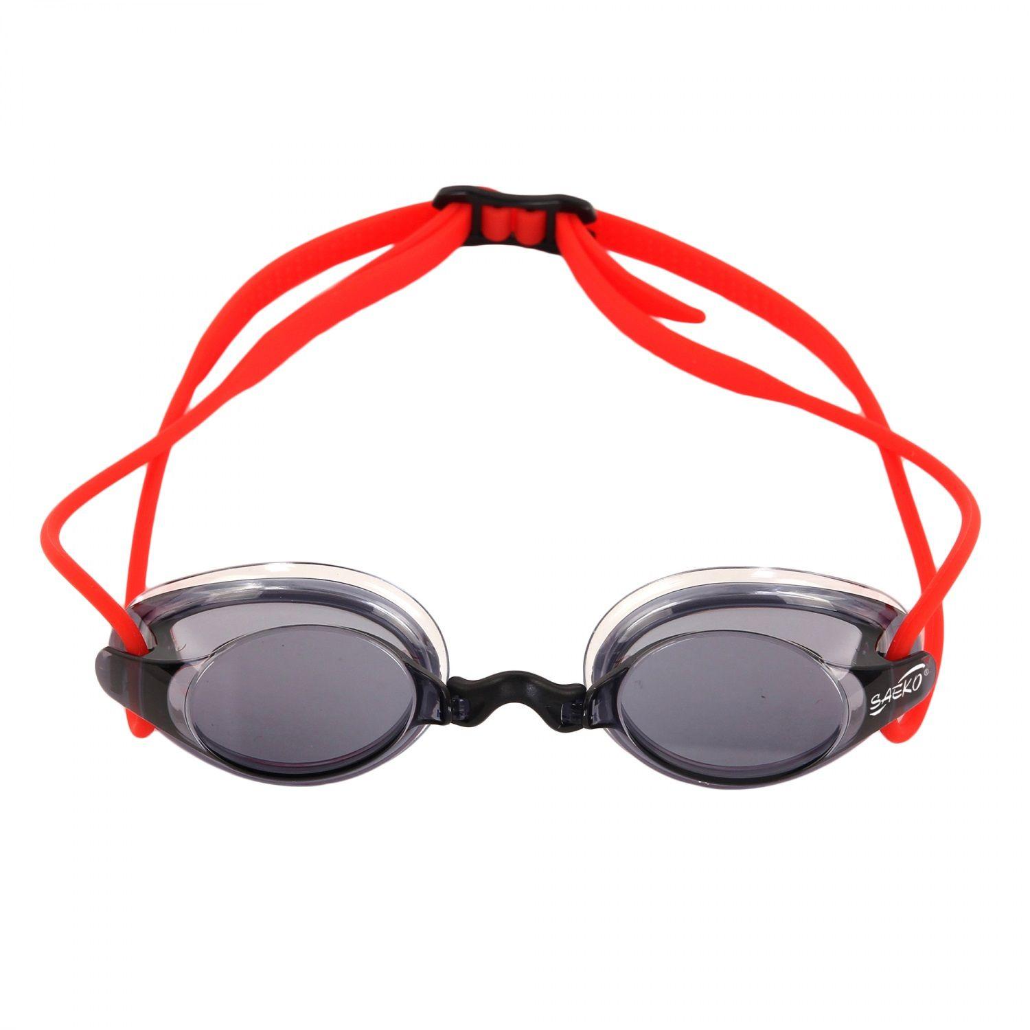 LENTE NATACION SAEKO S62 TORPEDO NEGRO/ROJO-0