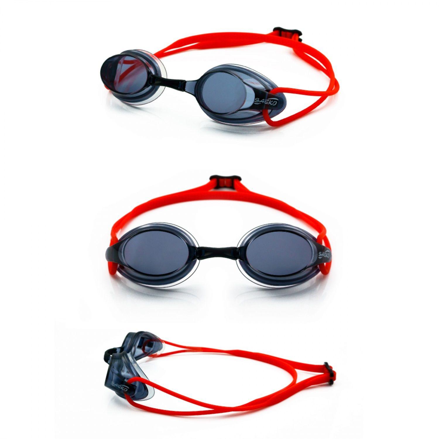 LENTE NATACION SAEKO S62 TORPEDO NEGRO/ROJO-1