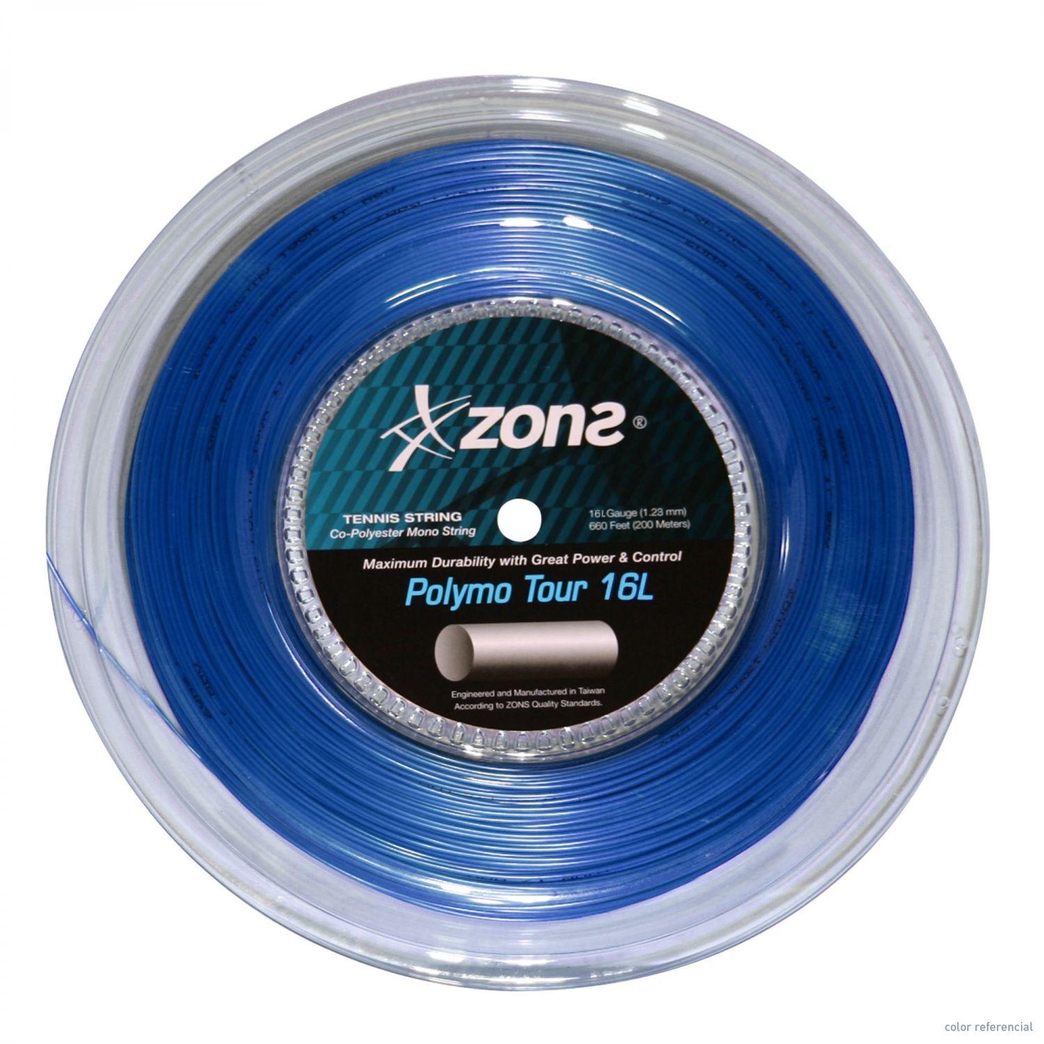 CUERDA DE TENIS ZONS POLYMO TOUR 16L/1.28MM DARK BLUE 200 MT-0