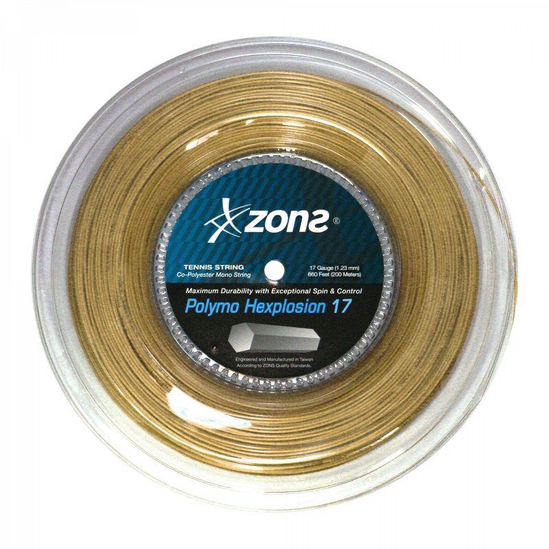 CUERDA DE TENIS ZONS POLYMO HEXPLOSION 17L/1.23MM AMBER 200-0