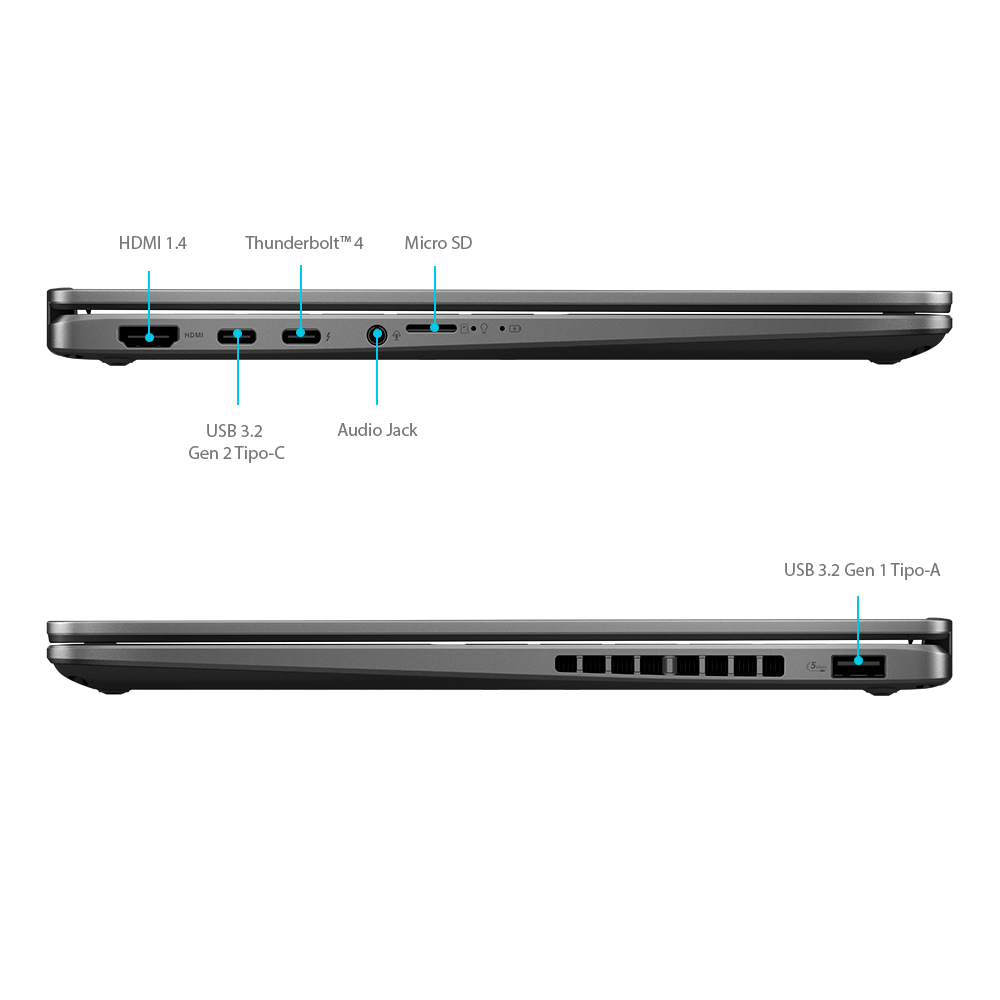 Notebook Asus Vivobook 14 Flip Touch 360 OLED Intel Core Ultra 7 16GB RAM 1TB SSD-3