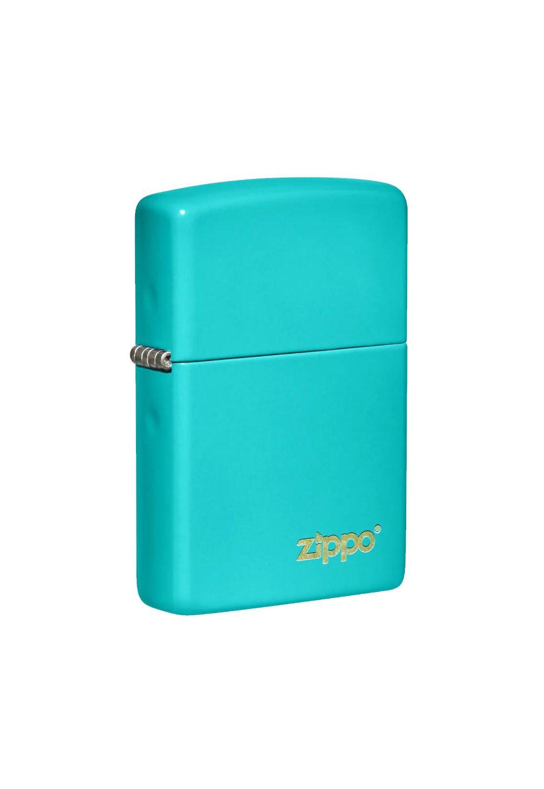 Encendedor Zippo Flat Turquoise Logo Turquesa ZP49454ZL-2