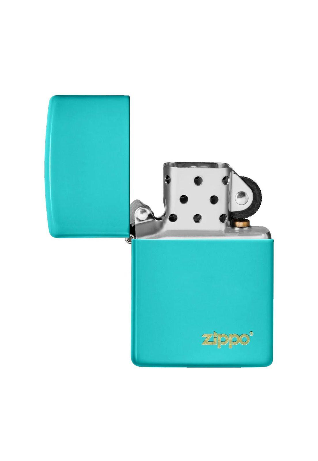 Encendedor Zippo Flat Turquoise Logo Turquesa ZP49454ZL-3