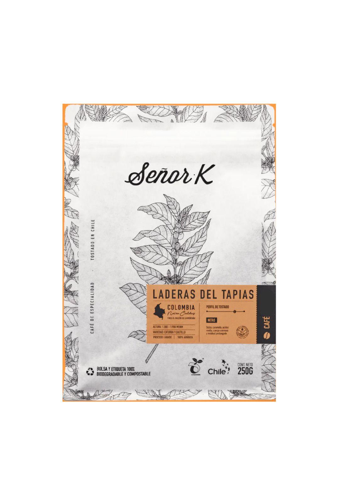 Café de Colombia Laderas del Tapias 250gr Molido Señor K-0