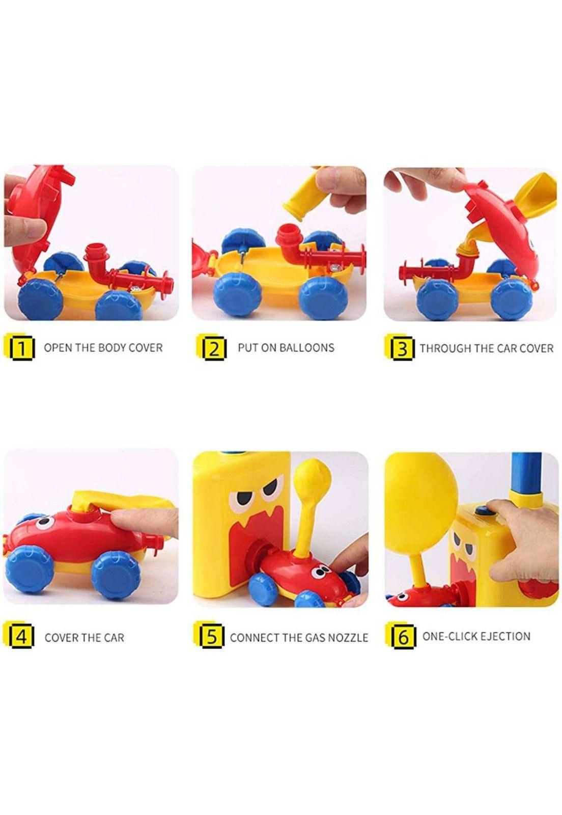 Juguete Bombin Inflador Globo Lanzador De Autos Pato-4