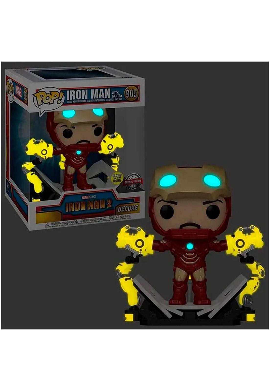 Funko Pop Deluxe Iron Man 2 With Gantry Glow Edition 905-1