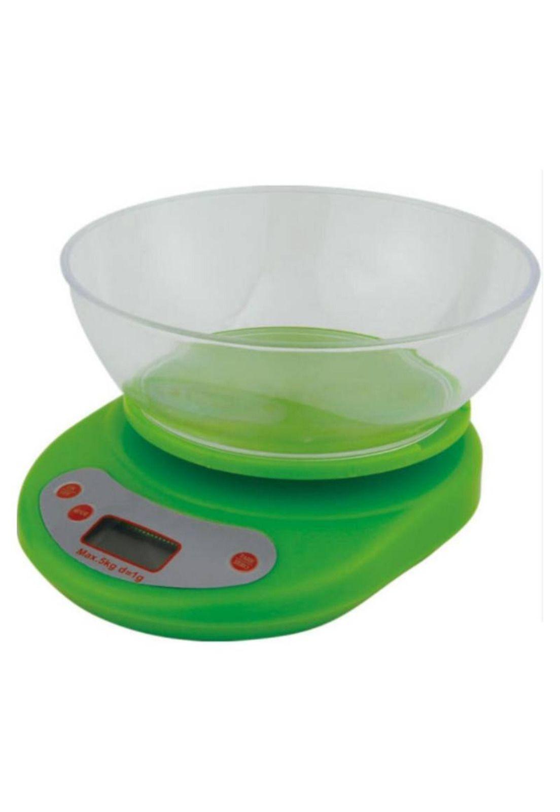 Balanza De Cocina Pesa Digital con Bowl 5 Kg Verde-0