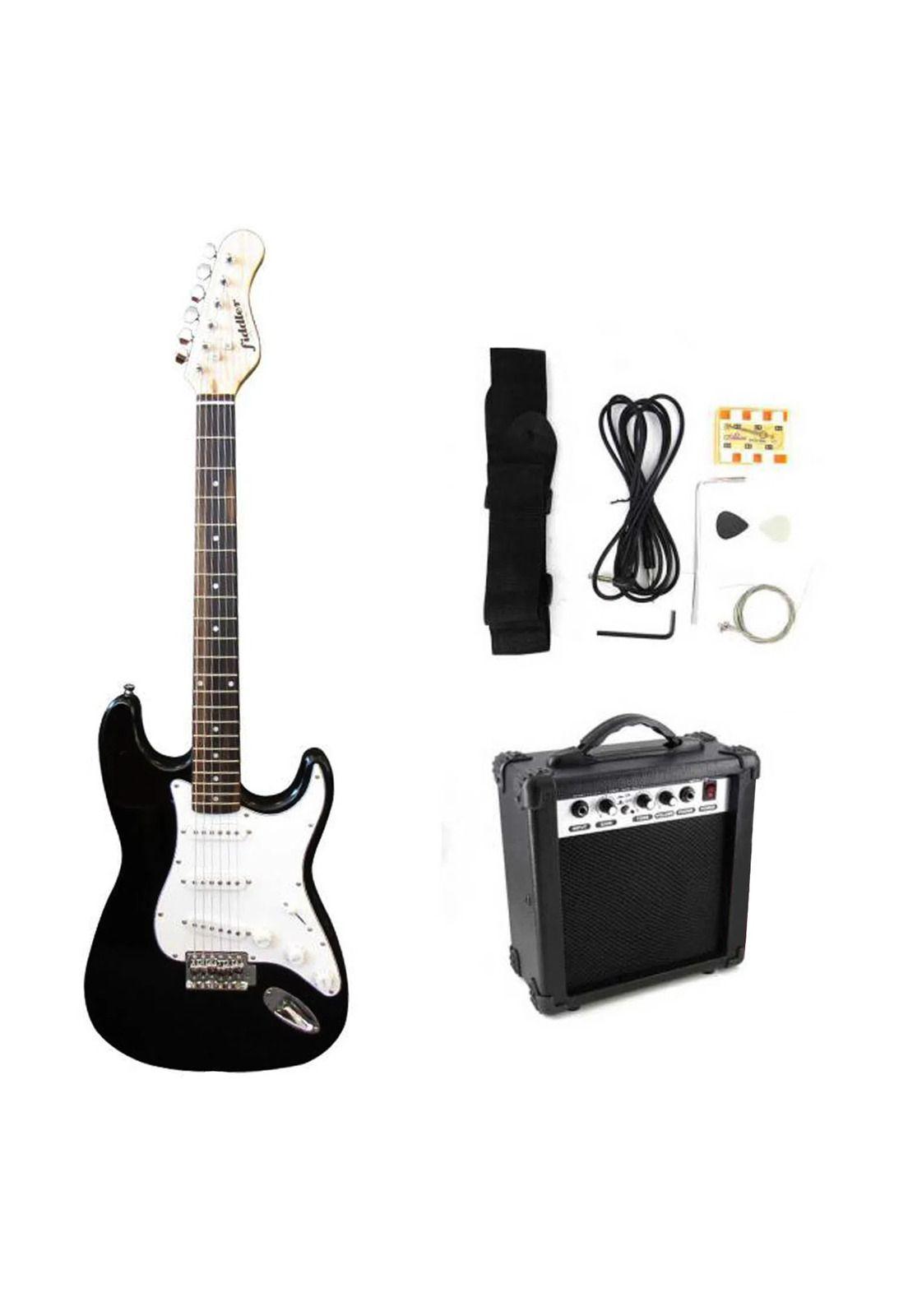 Guitarra Electrica Negra + Amplificador Fiddler FD-CGA05B-0