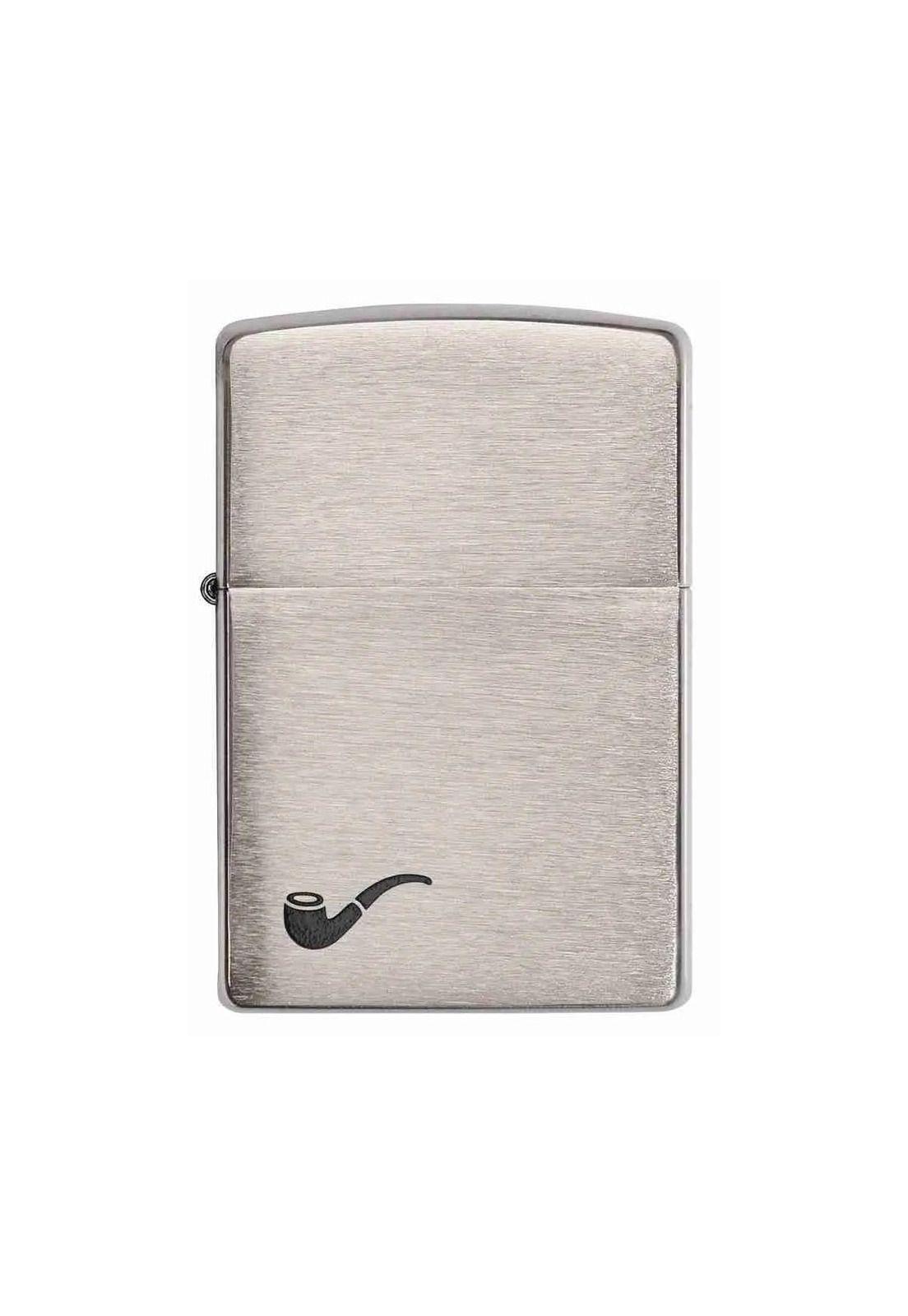 Encendedor Zippo Brushed Pipe Design Plateado ZP200PL (Talle:Tamaño Único)-0