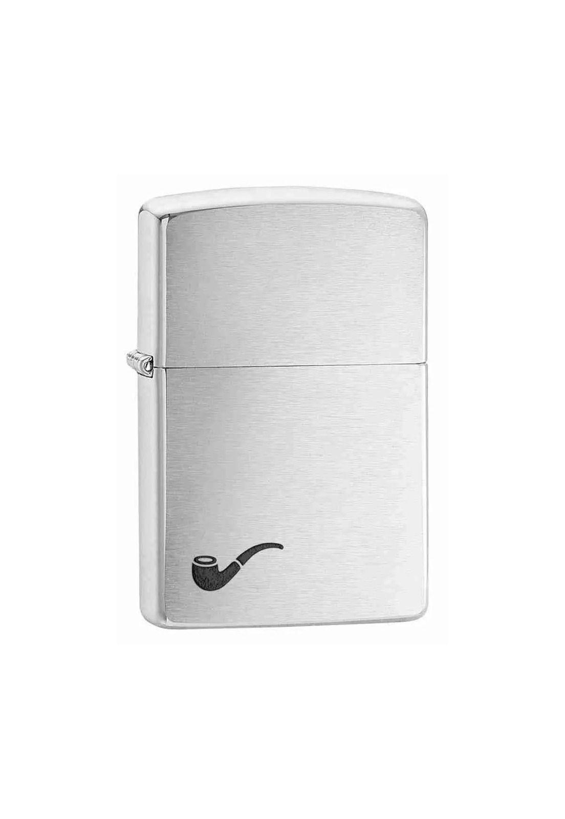Encendedor Zippo Brushed Pipe Design Plateado ZP200PL (Talle:Tamaño Único)-2