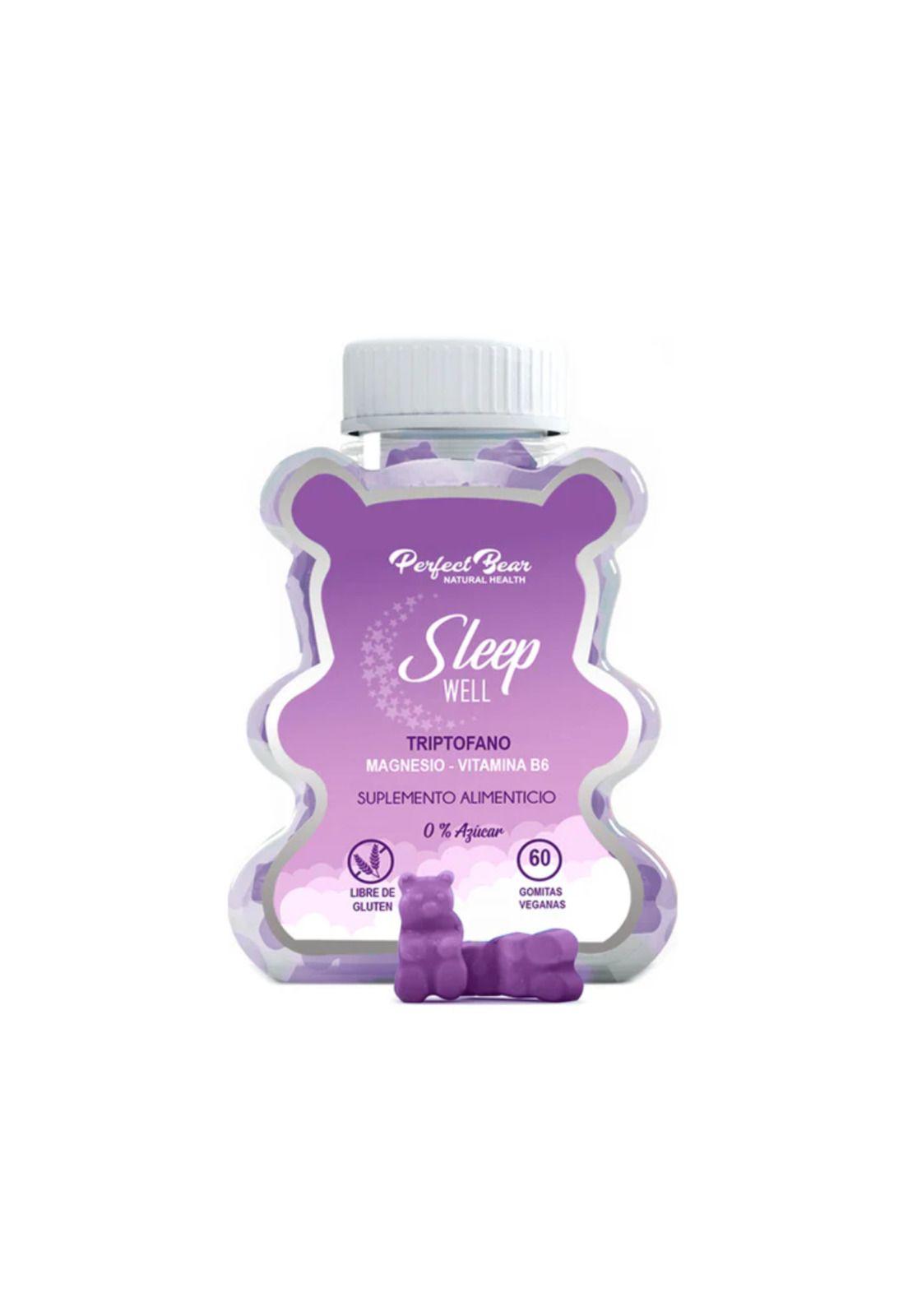 L Triptofano Magnesio + B6 Para Dormir Perfect Bear 60 Gom-0
