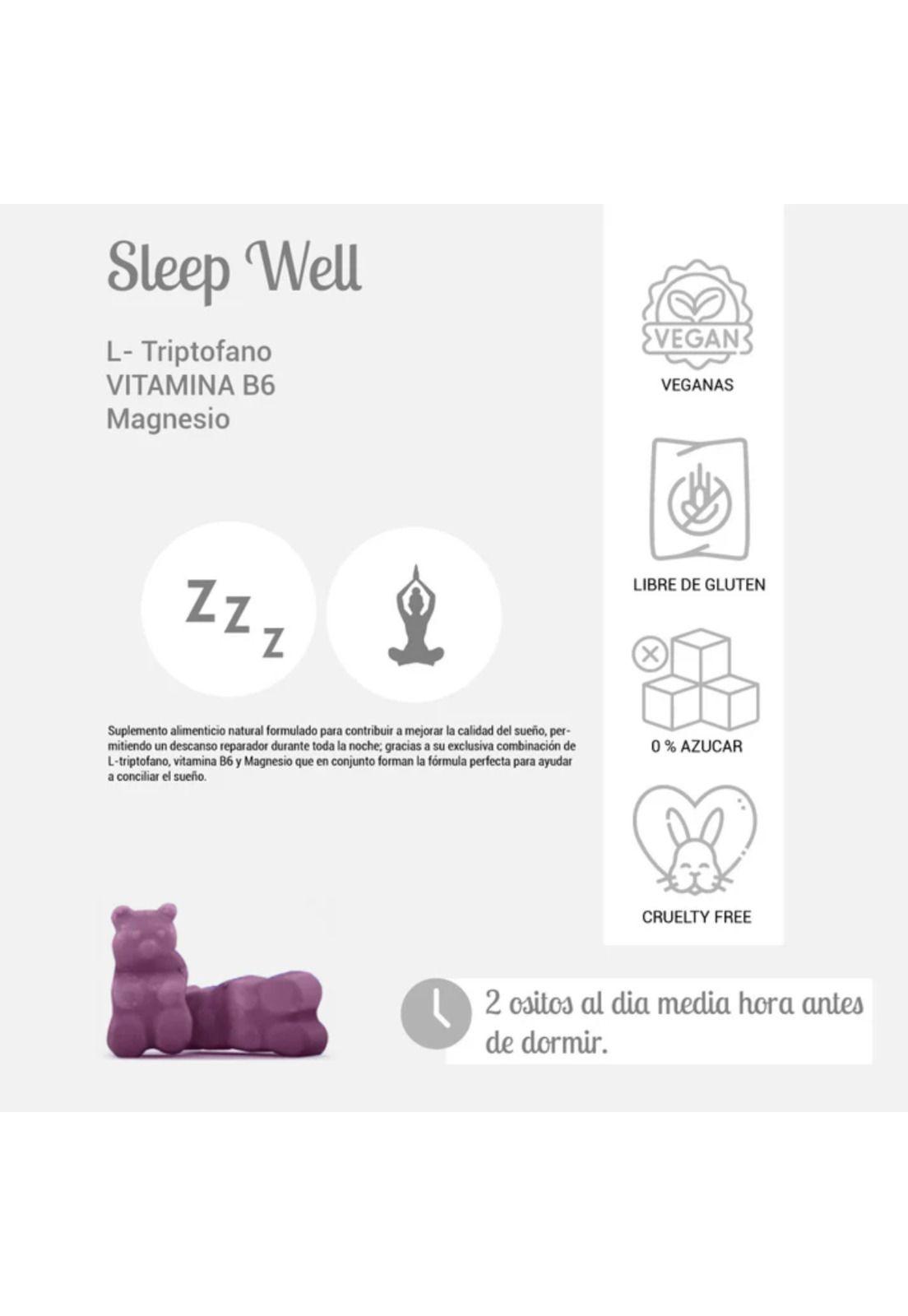 L Triptofano Magnesio + B6 Para Dormir Perfect Bear 60 Gom-1