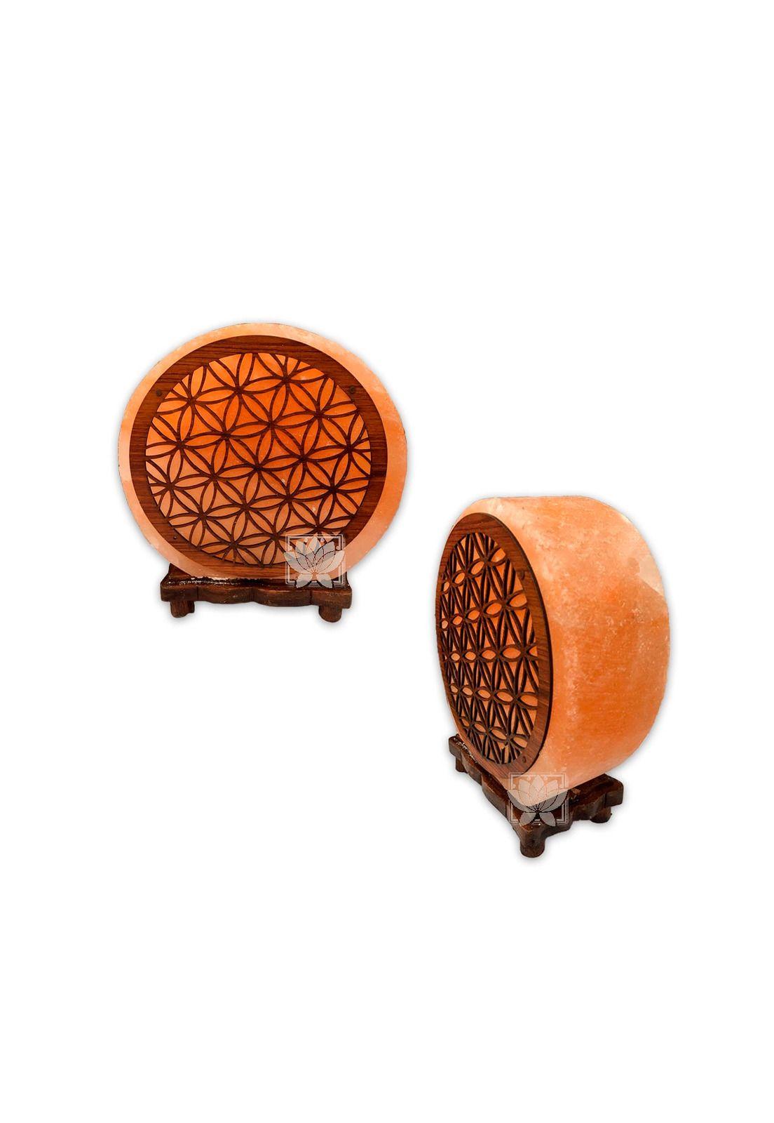 Lampara De Sal Diseño 8 Mandala 21 Cms-1