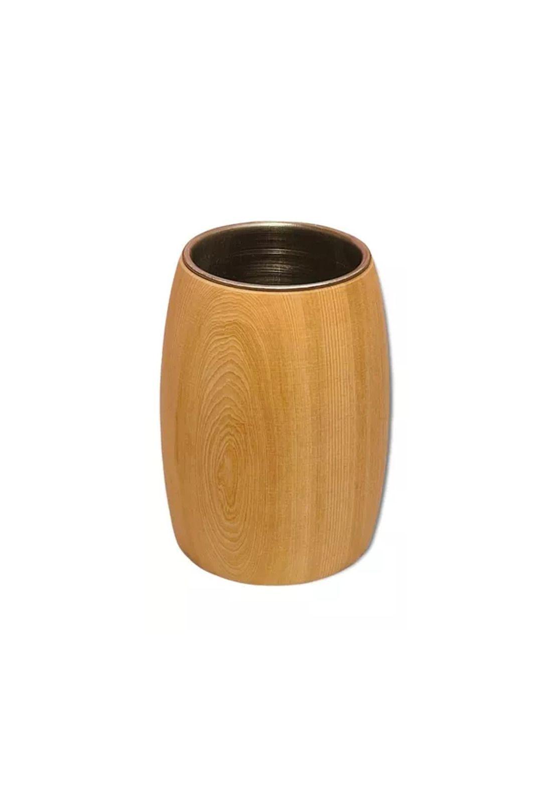 Mate Madera Nativa Largo 10 cm Vaso Acero-0