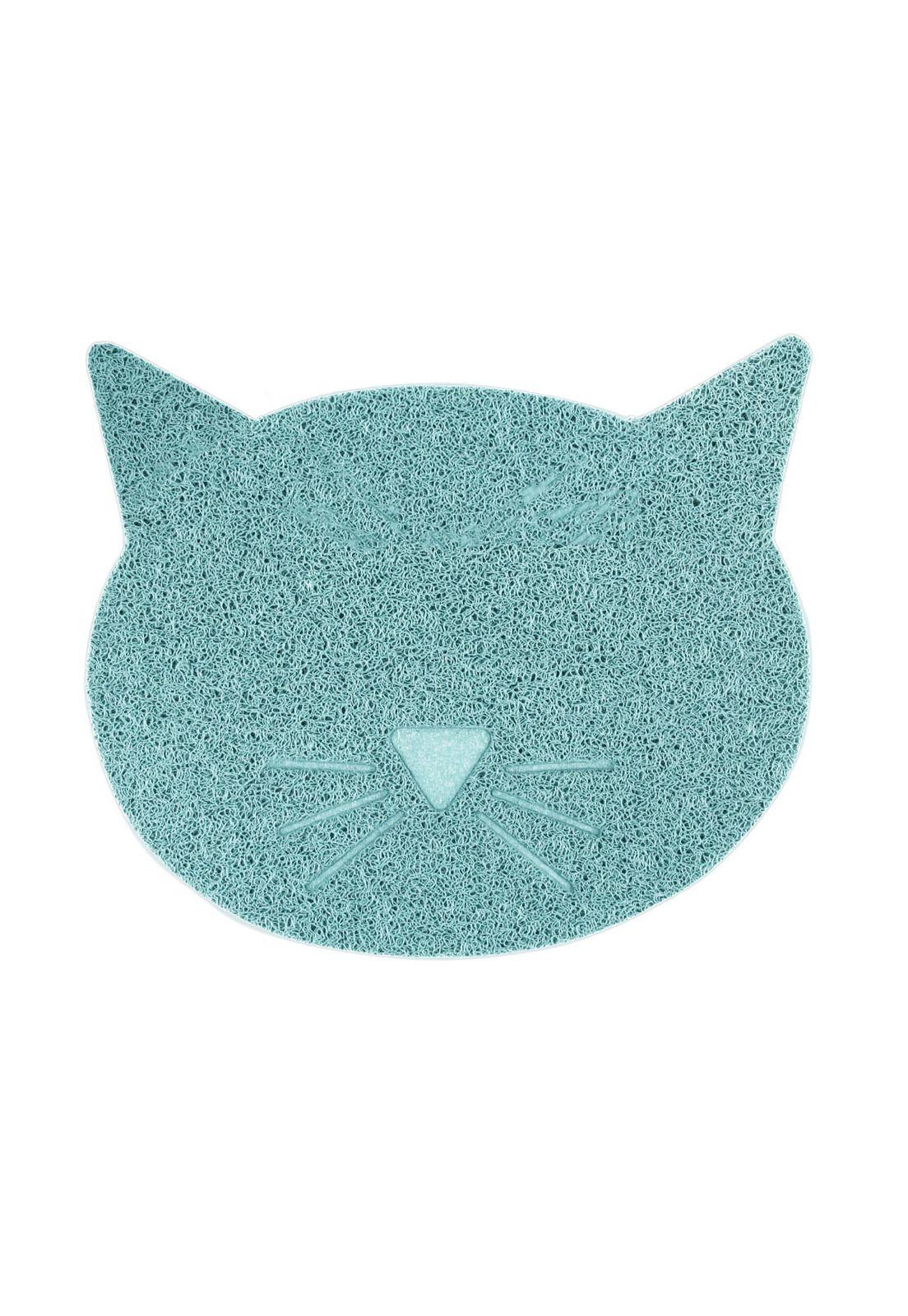 Alfombra Sanitaria Celeste Comida Arenero Gato 43x34 Cms-0