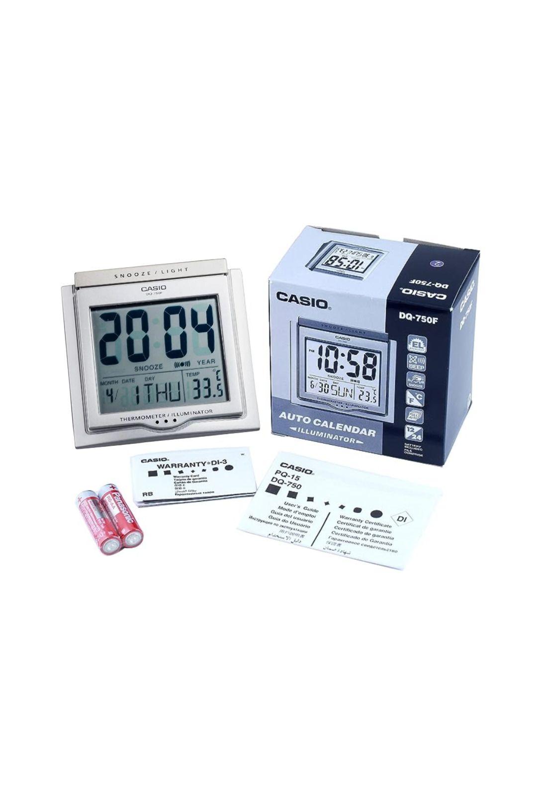 Reloj Despertador Casio Plateado DQ-750F-8DF-4