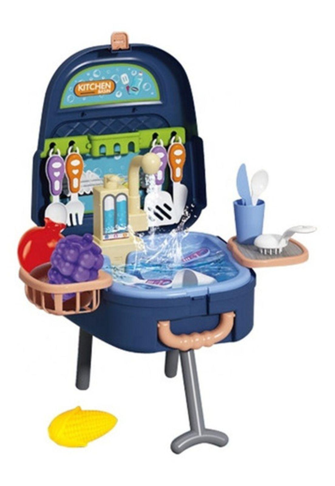 Maleta De Juegos 4 en 1 Set Cocina Lavaplatos Con Accesorios-0