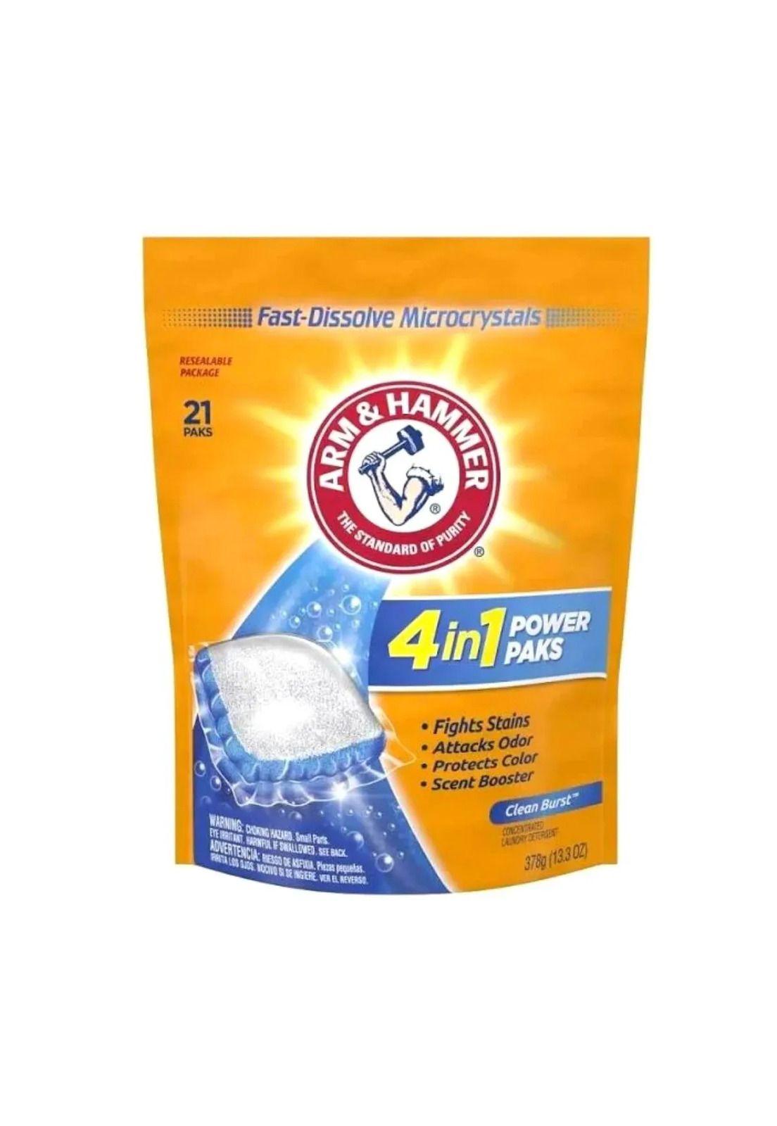 Detergente En Capsulas Concentrado 4en1 Arm & Hammer 21 Unid-0