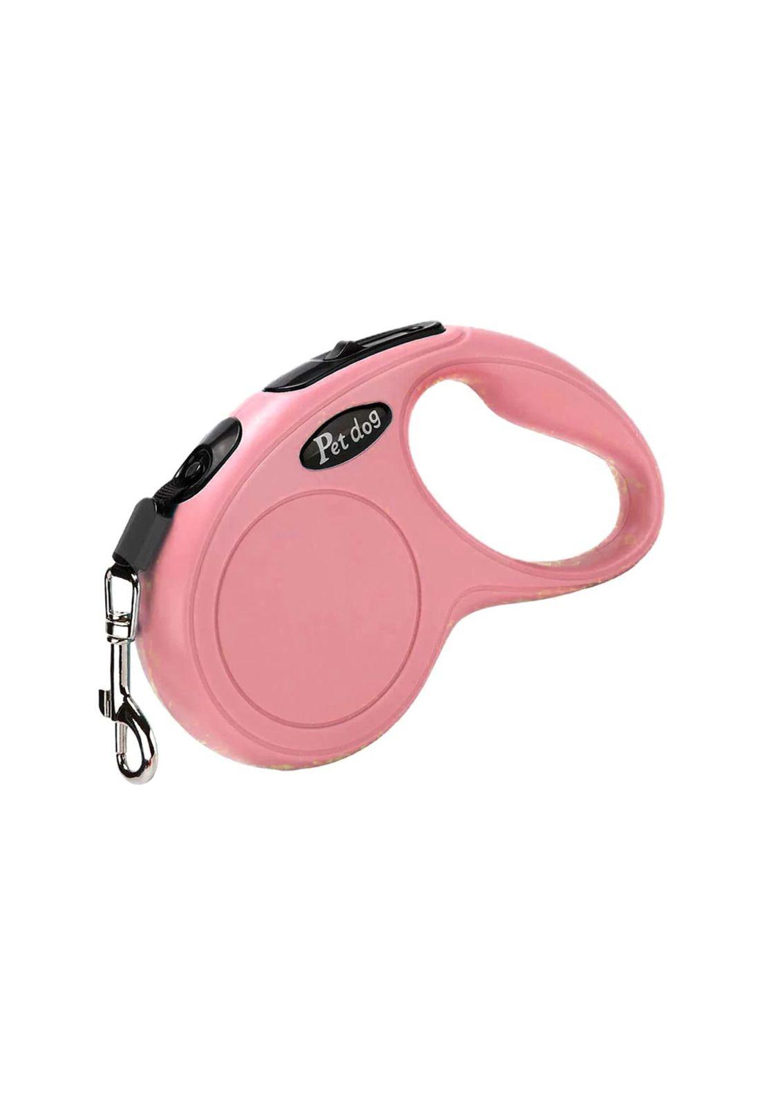 Correa Retractil Rosa Paseo De Mascotas 5 Mts. Rosa-0