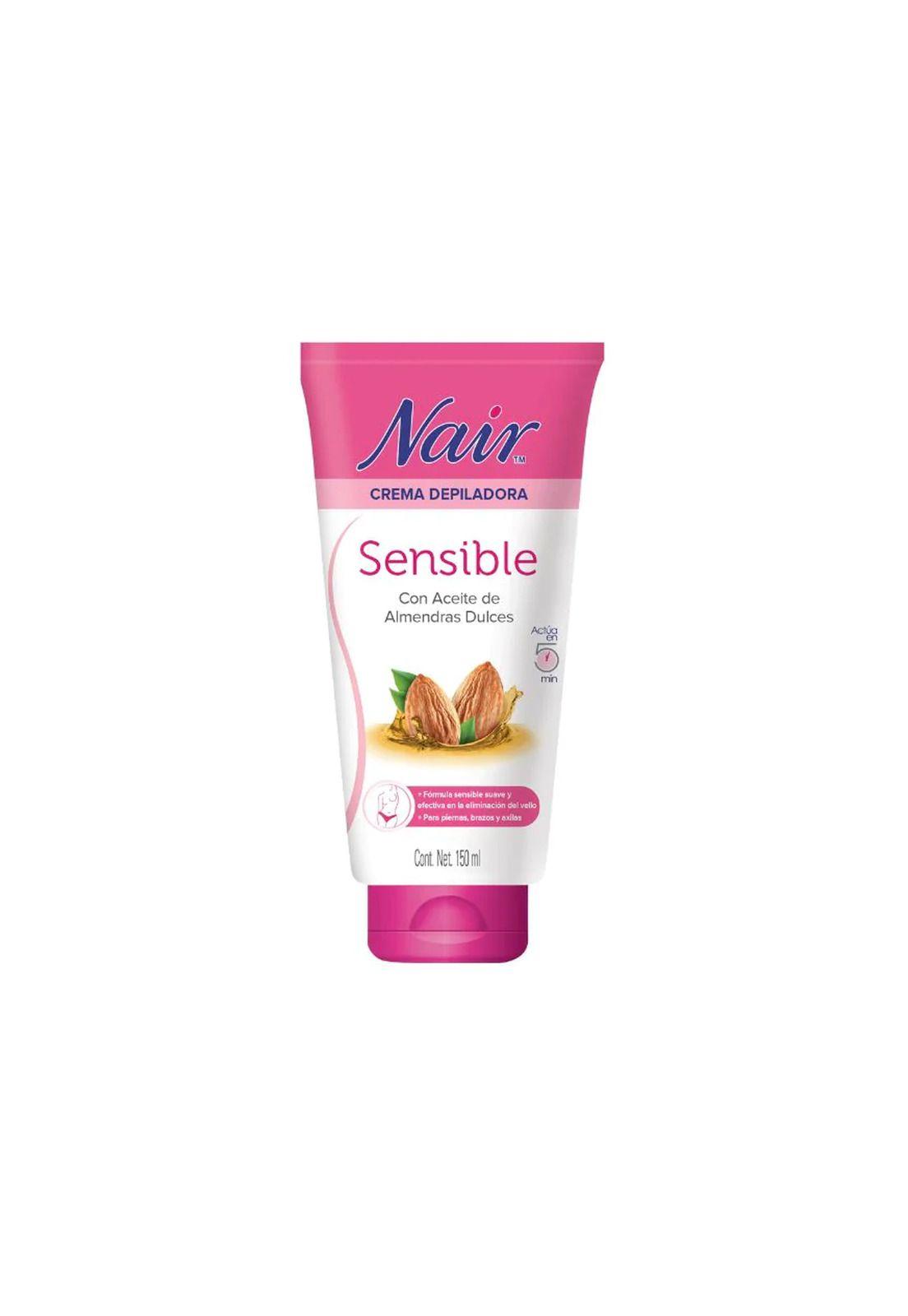 Crema Depilatoria Piel Sensible Nair Aceite Almendra 150ml-0