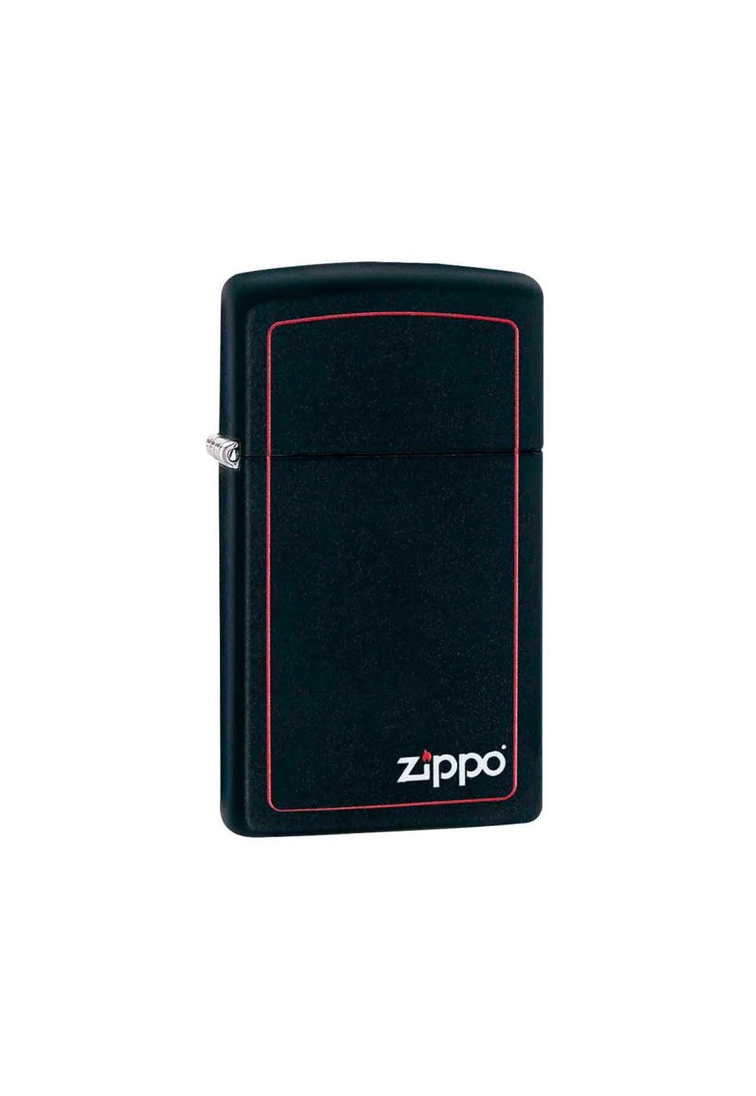 Encendedor Zippo Slim Black And Red Borde Rojo Zp1618zb-1