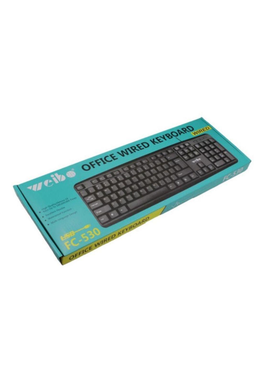 Teclado Impermeable Cable Usb Español Weibo Fc-530-5