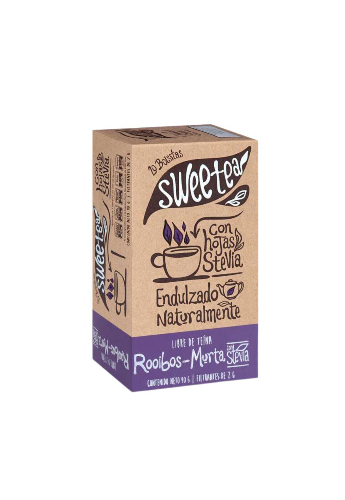 Te Rooibos Murta sin teina con stevia SweeTea 20 bolsas-0