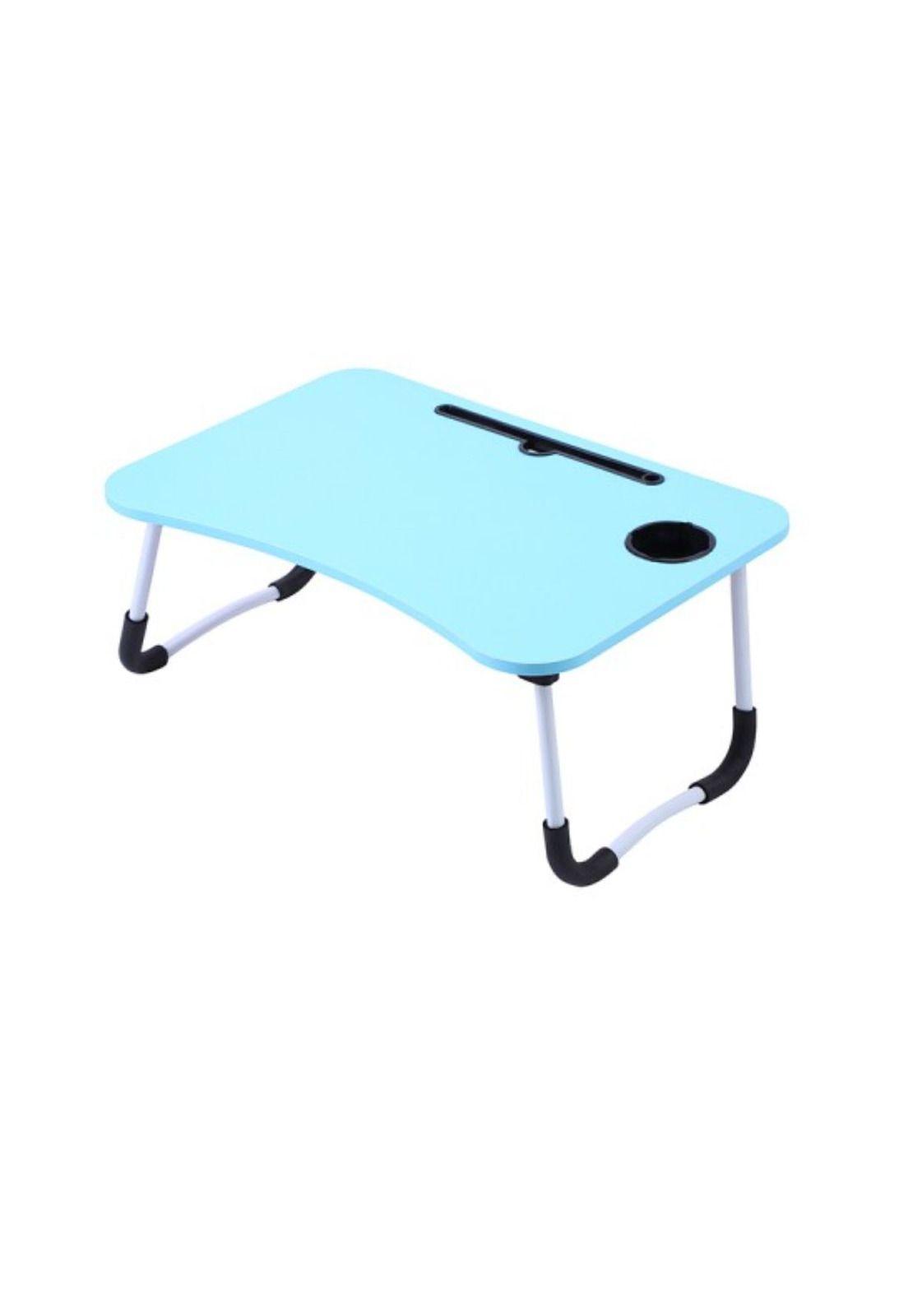 Mesa De Cama Plegable Para Notebook Portavaso Color Azul-0