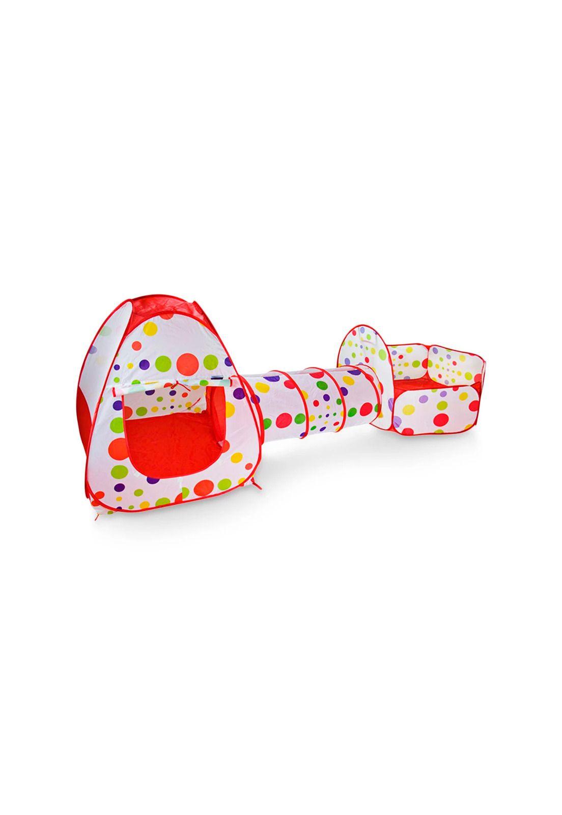 Carpa Tunel Plegable para Niños Rojo-3
