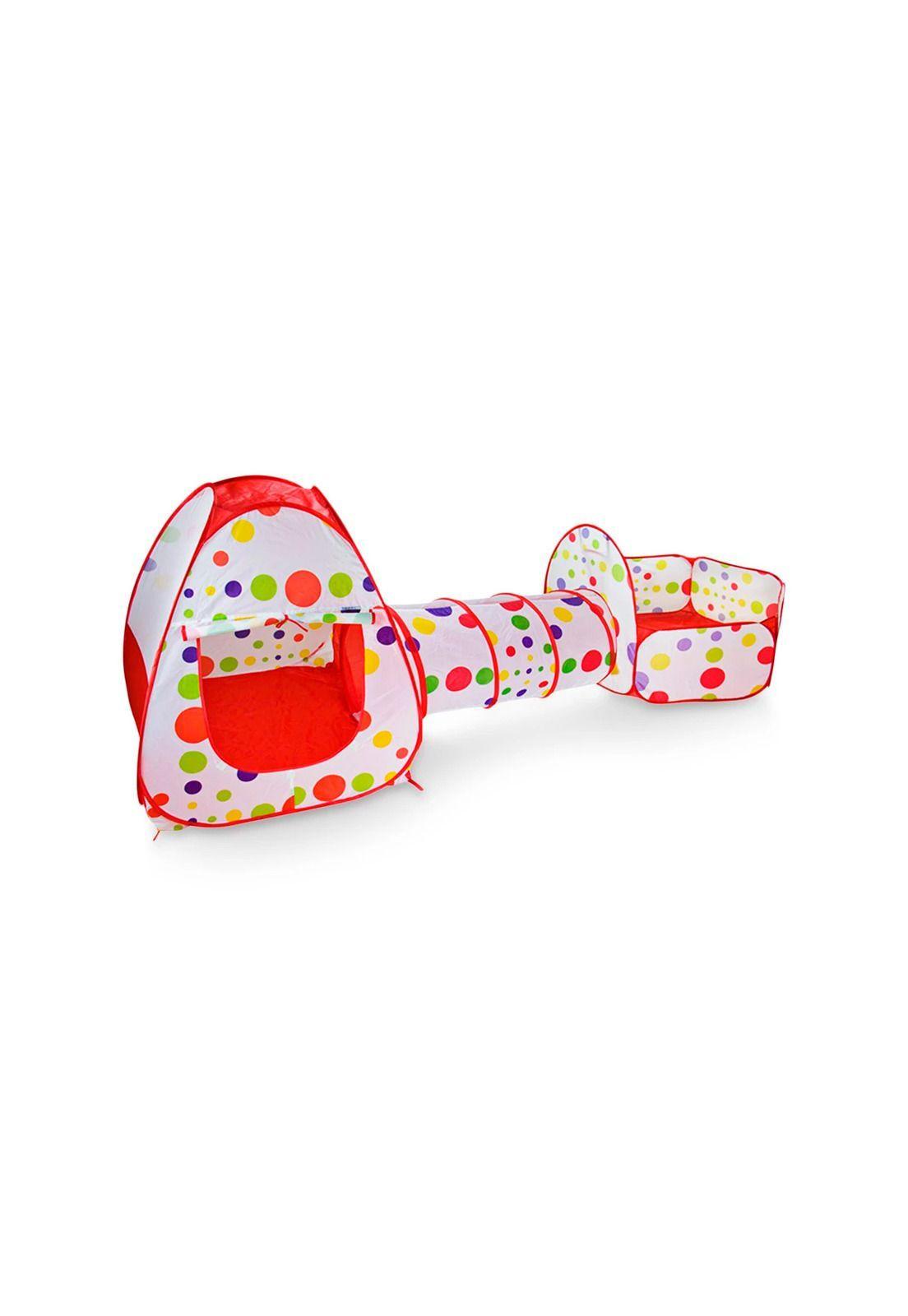 Carpa Tunel Plegable para Niños Rojo-3
