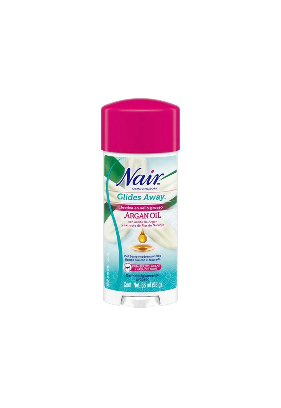 Crema Depiladora En Barra P/Vello Grueso Nair Argan Oil 86ml-0