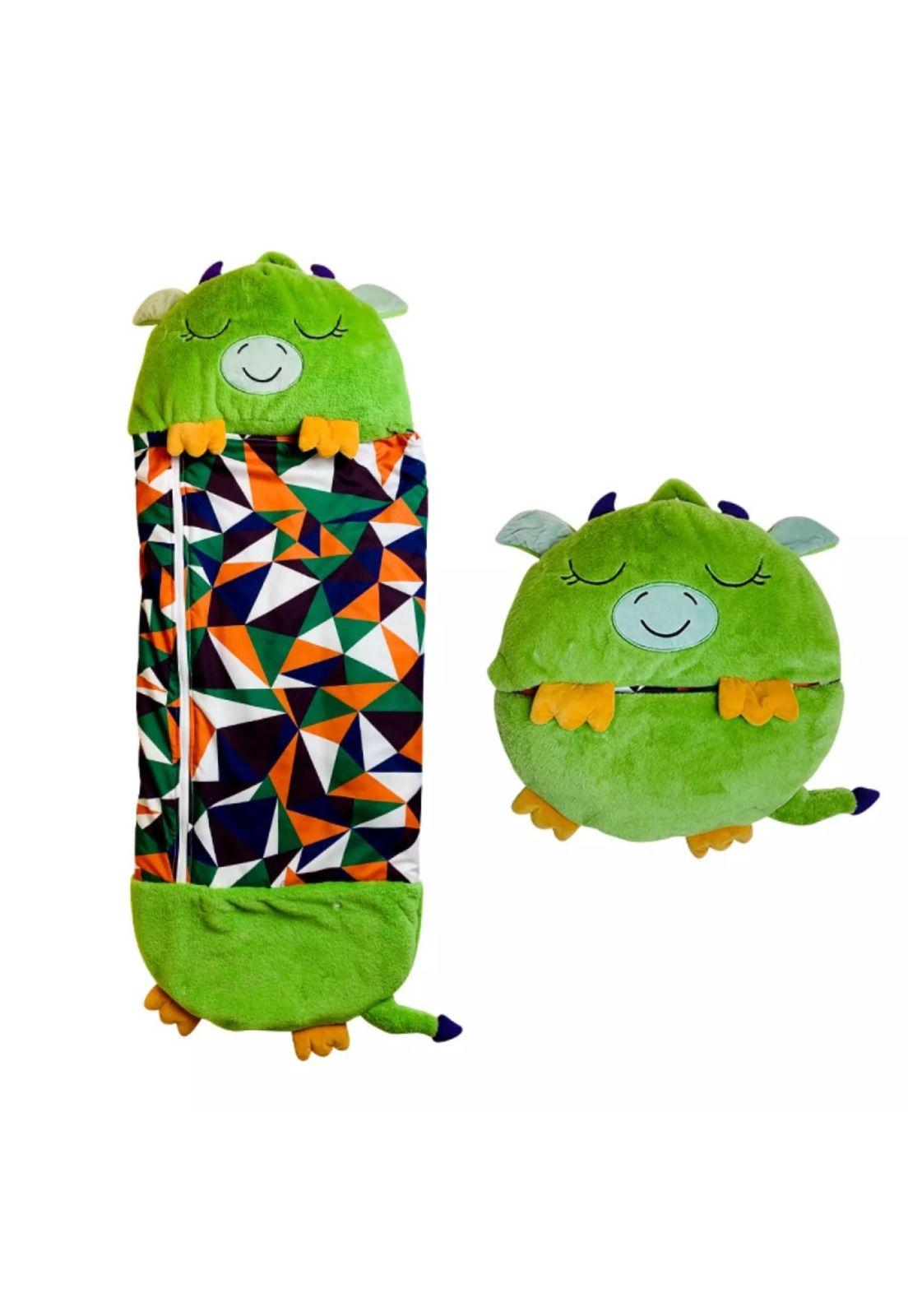 Saco De Dormir Niños Peluche Dragon Verde-0