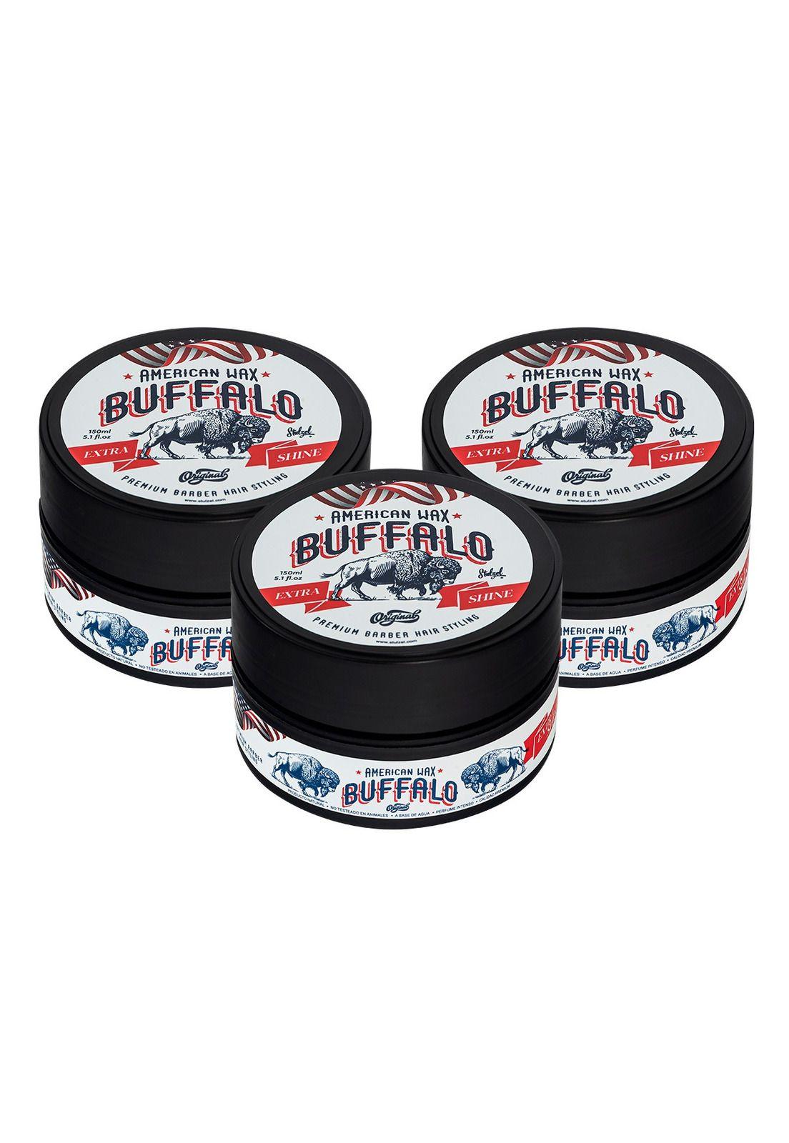 Pack 3 Ceras American Wax Buffalo Extra Shine de 150ml-0