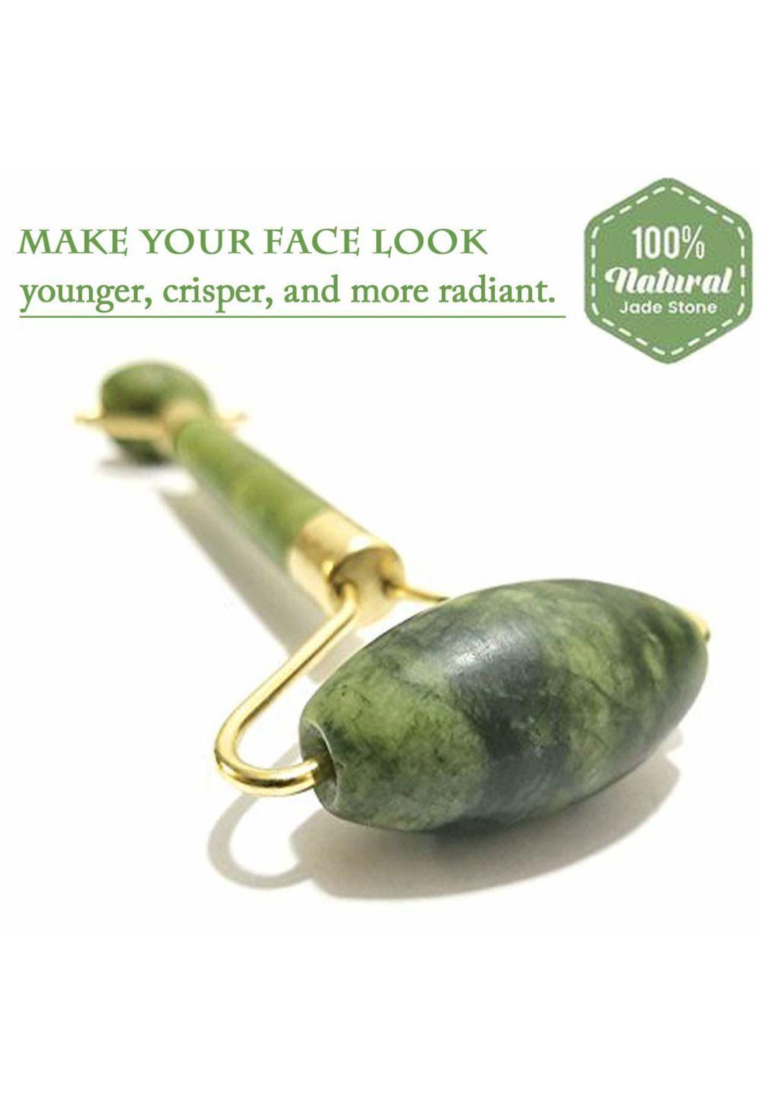 Pack 3 Rodillo Masajeador Roller Jade Facial Roller Piedra Jade-3