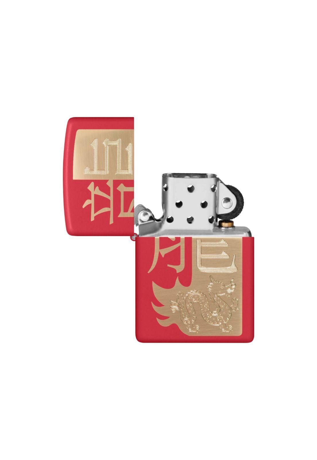 Encendedor Zippo Year Of The Dragon Design Rojo ZP48769 (Talle:Tamaño Único)-1