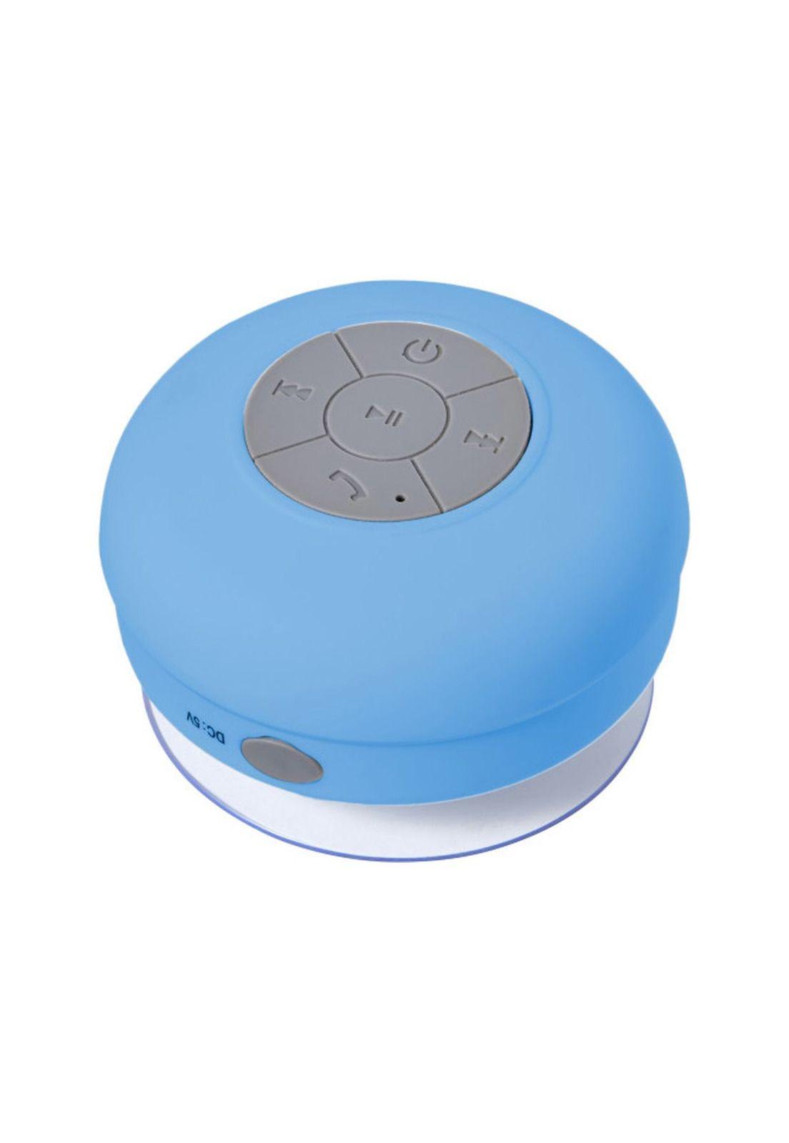 Parlante Bluetooth Impermeable Para Ducha Con Ventosa Azul-0
