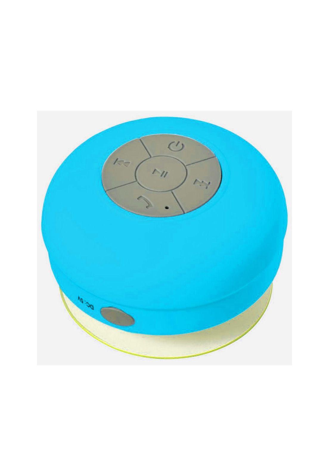 Parlante Bluetooth Impermeable Para Ducha Con Ventosa Azul-2