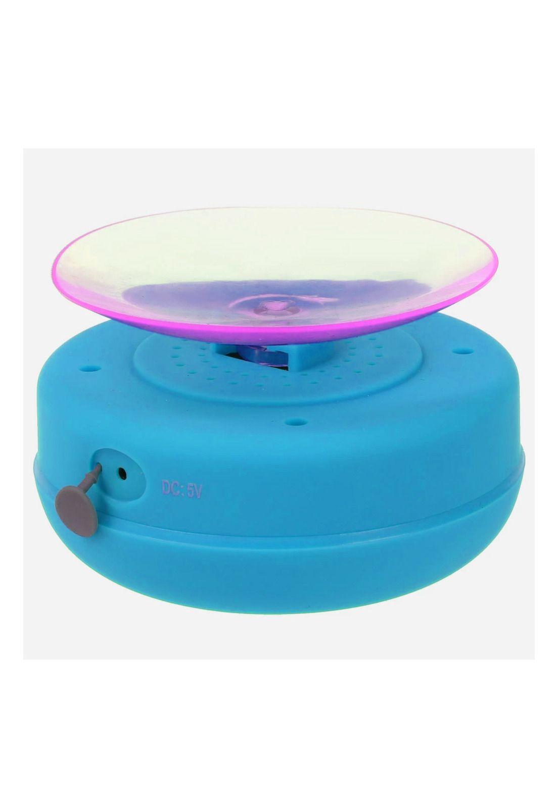 Parlante Bluetooth Impermeable Para Ducha Con Ventosa Azul-3