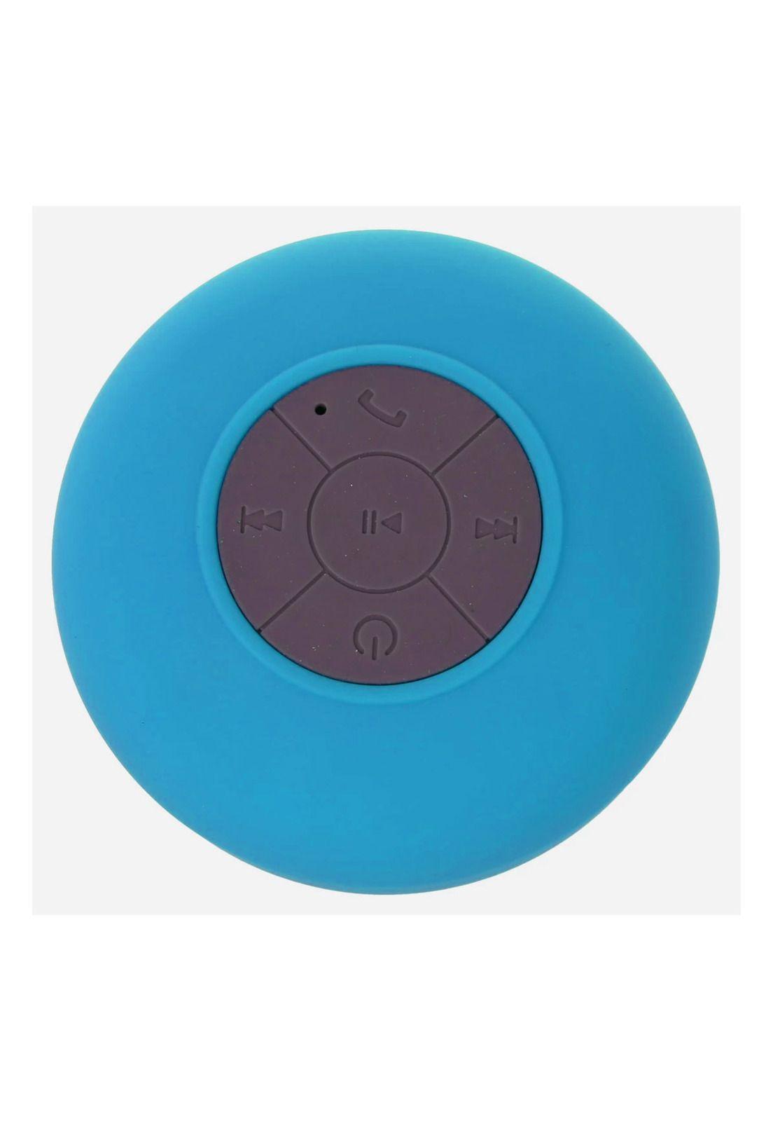 Parlante Bluetooth Impermeable Para Ducha Con Ventosa Azul-4
