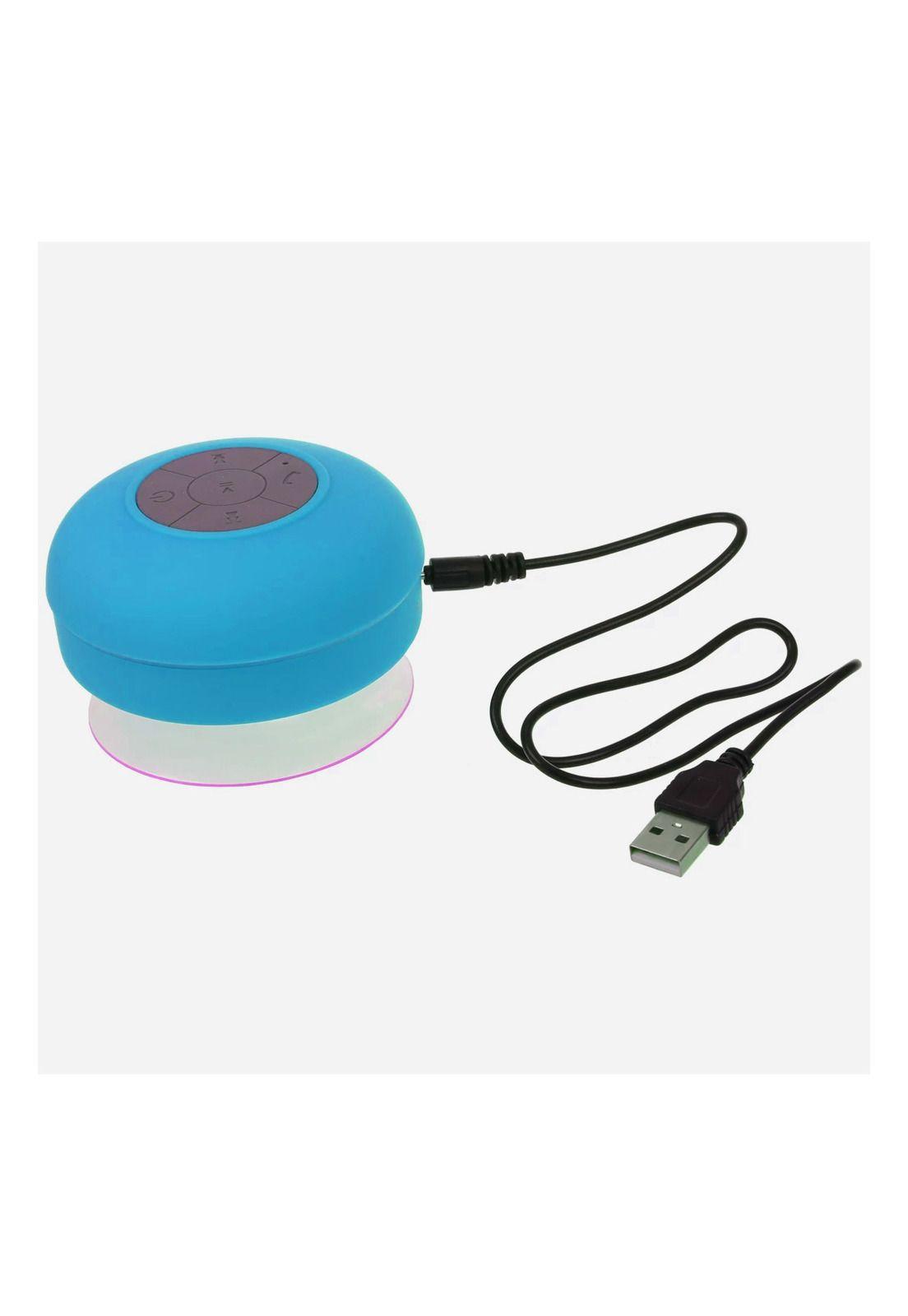 Parlante Bluetooth Impermeable Para Ducha Con Ventosa Azul-6