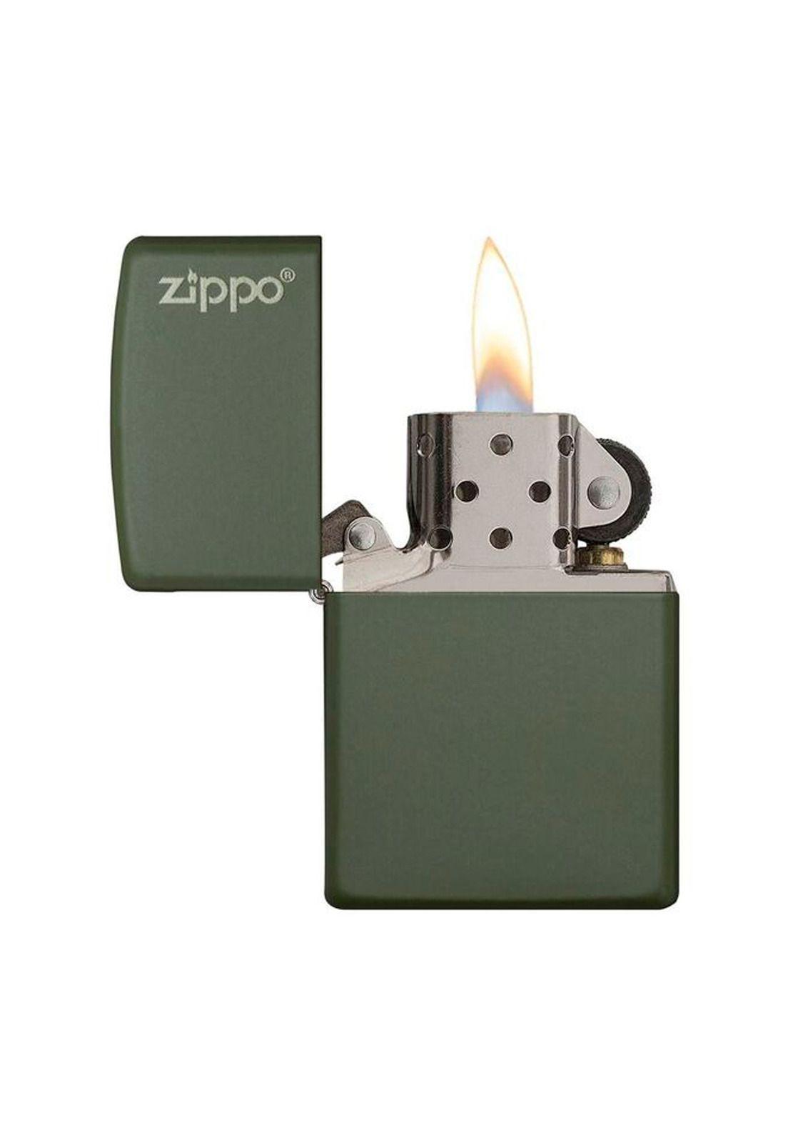 Encendedor Zippo Classic Green Matte Logo Zp221zl (Talle:Tamaño Único)-2