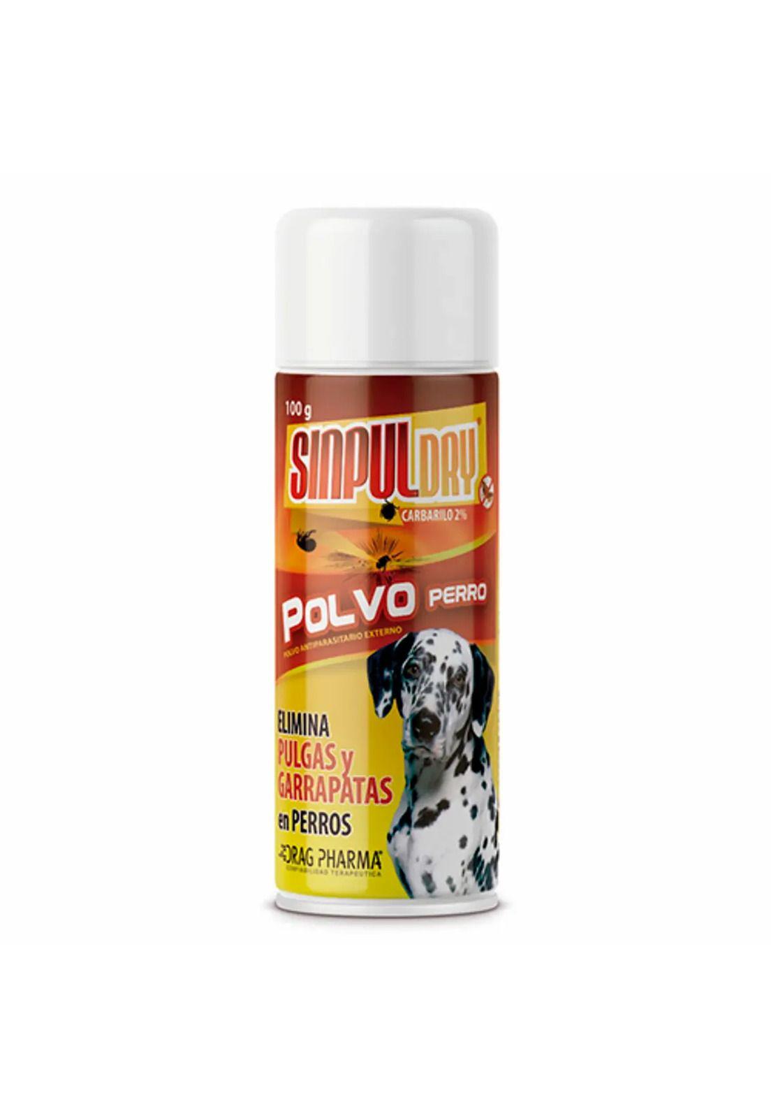 Polvo Antiparasitario Antipulgas para Perros Sinpul Dry 100g-0