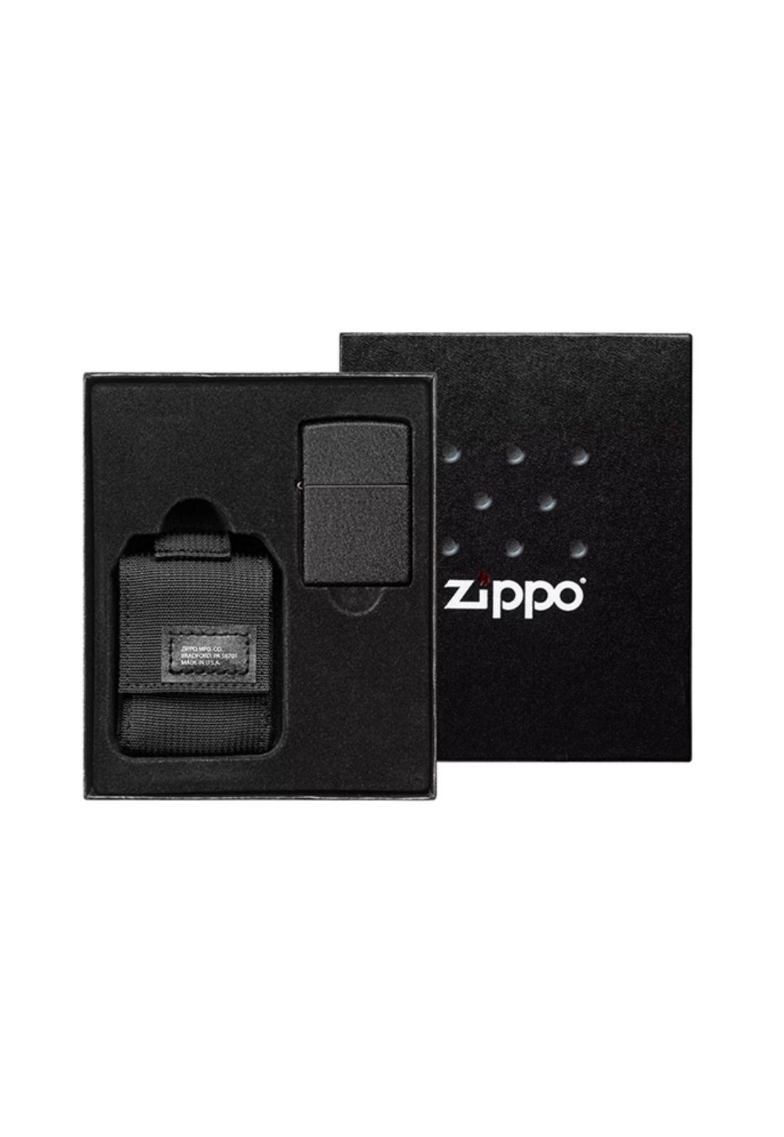 Kit Encendedor Zippo Black Crackle+Estuche Tactical ZP49402 (Talle:Tamaño Único)-3