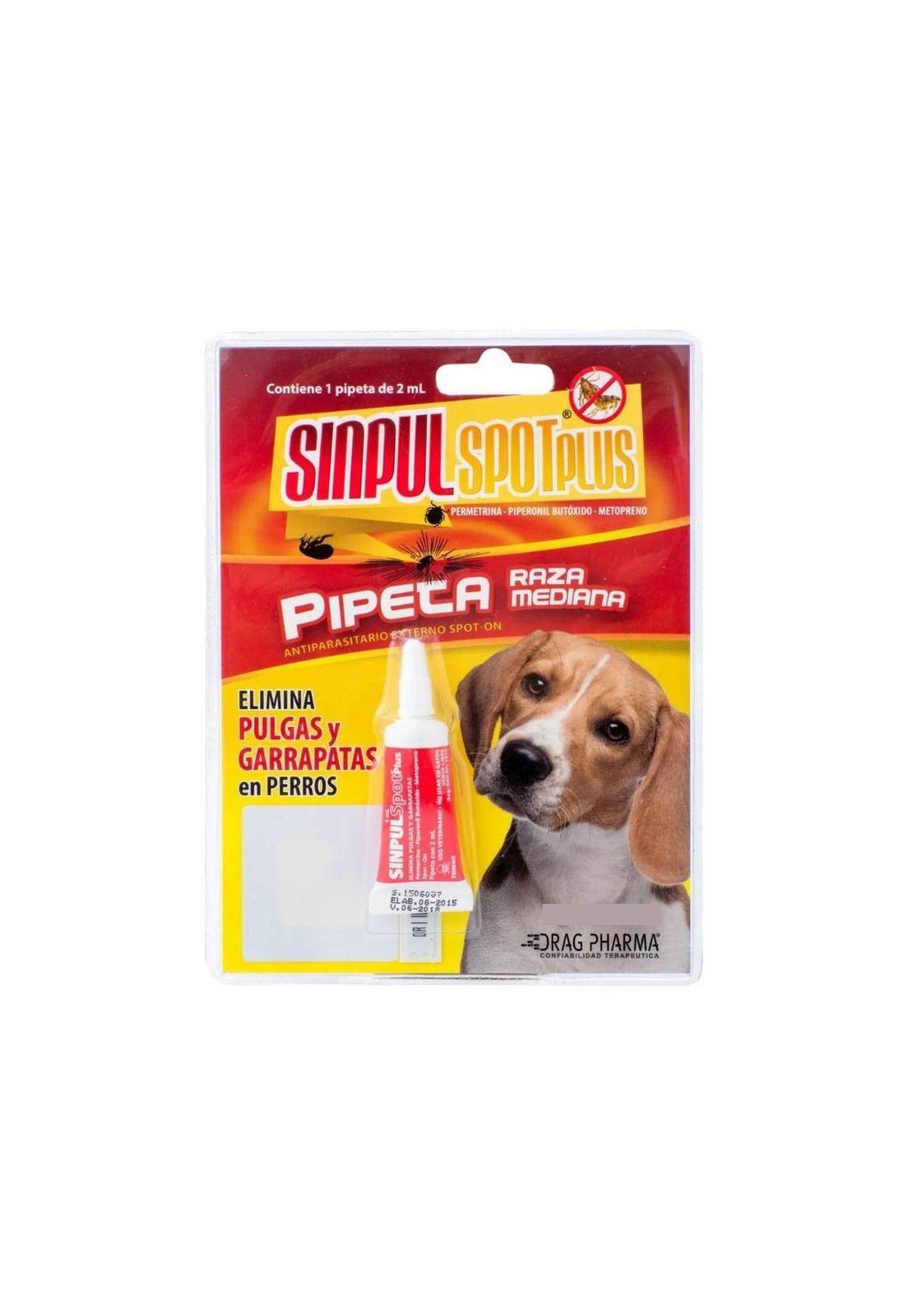 Pipeta AntiGarrapatas Sinpul Spot Plus Raza Mediana 5 A 15kg-0