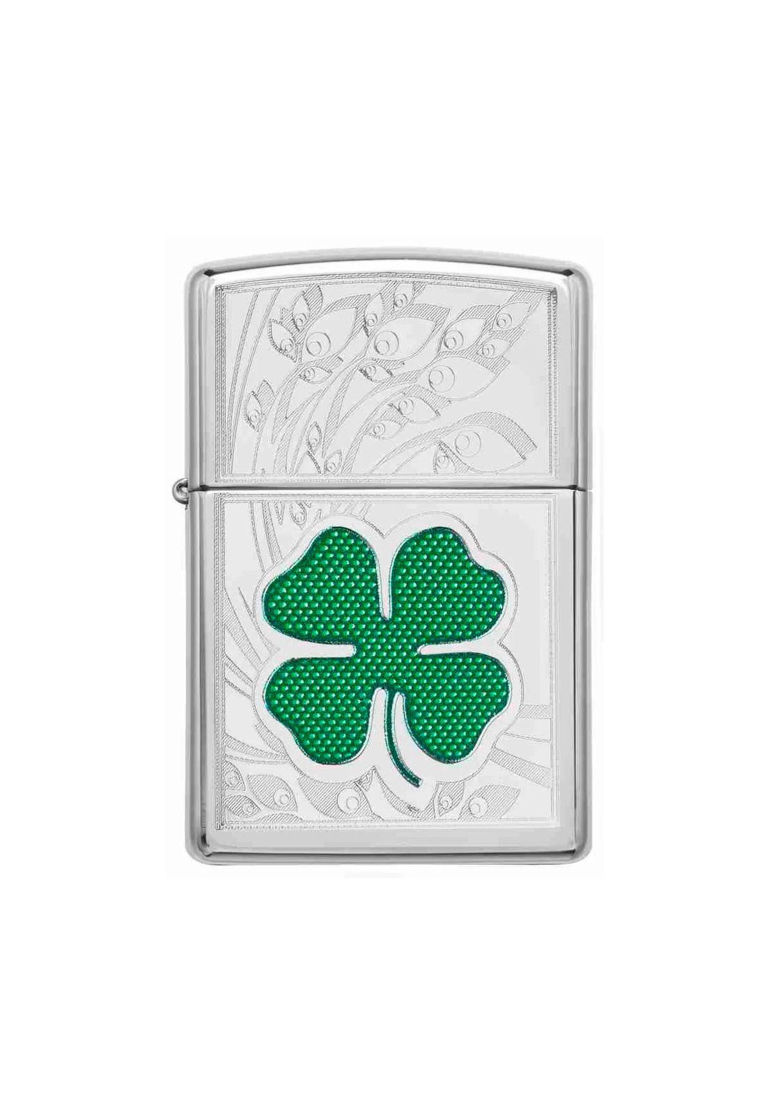 Encendedor Zippo Clover Trebol Design Plateado Zp24699-0